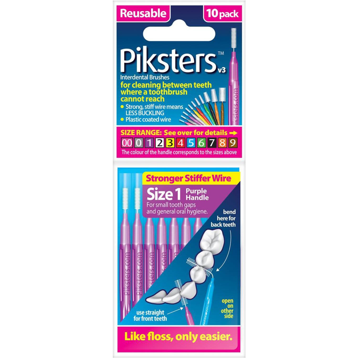 Piksters Dental Floss Interdental Brush Small, 10 Each