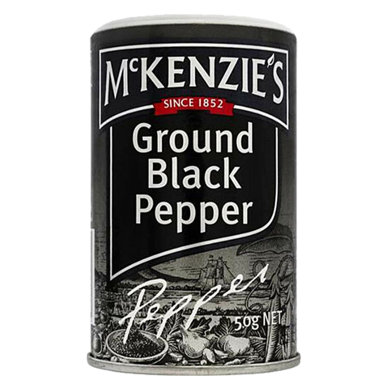 McKenzies Ground Black Pepper, 50 Gram
