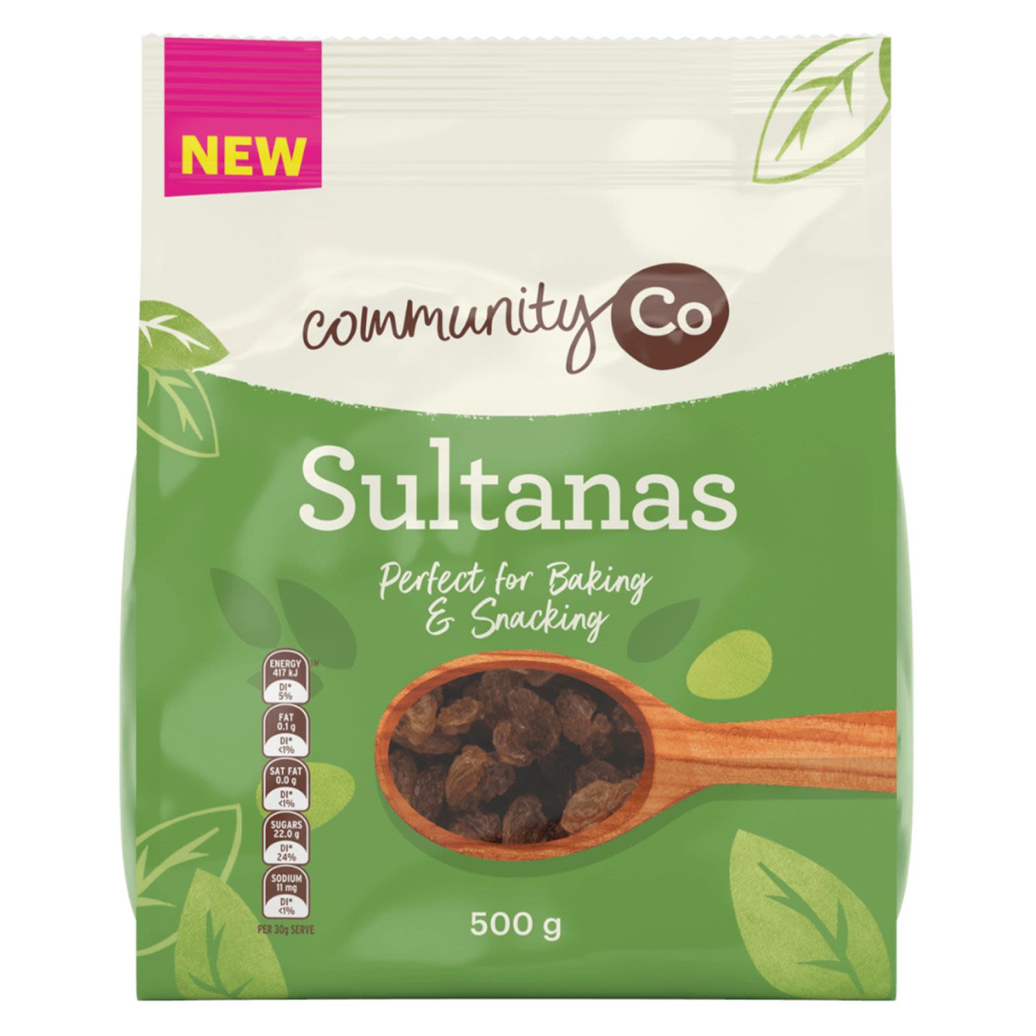 Community Co Sultanas, 500 Gram