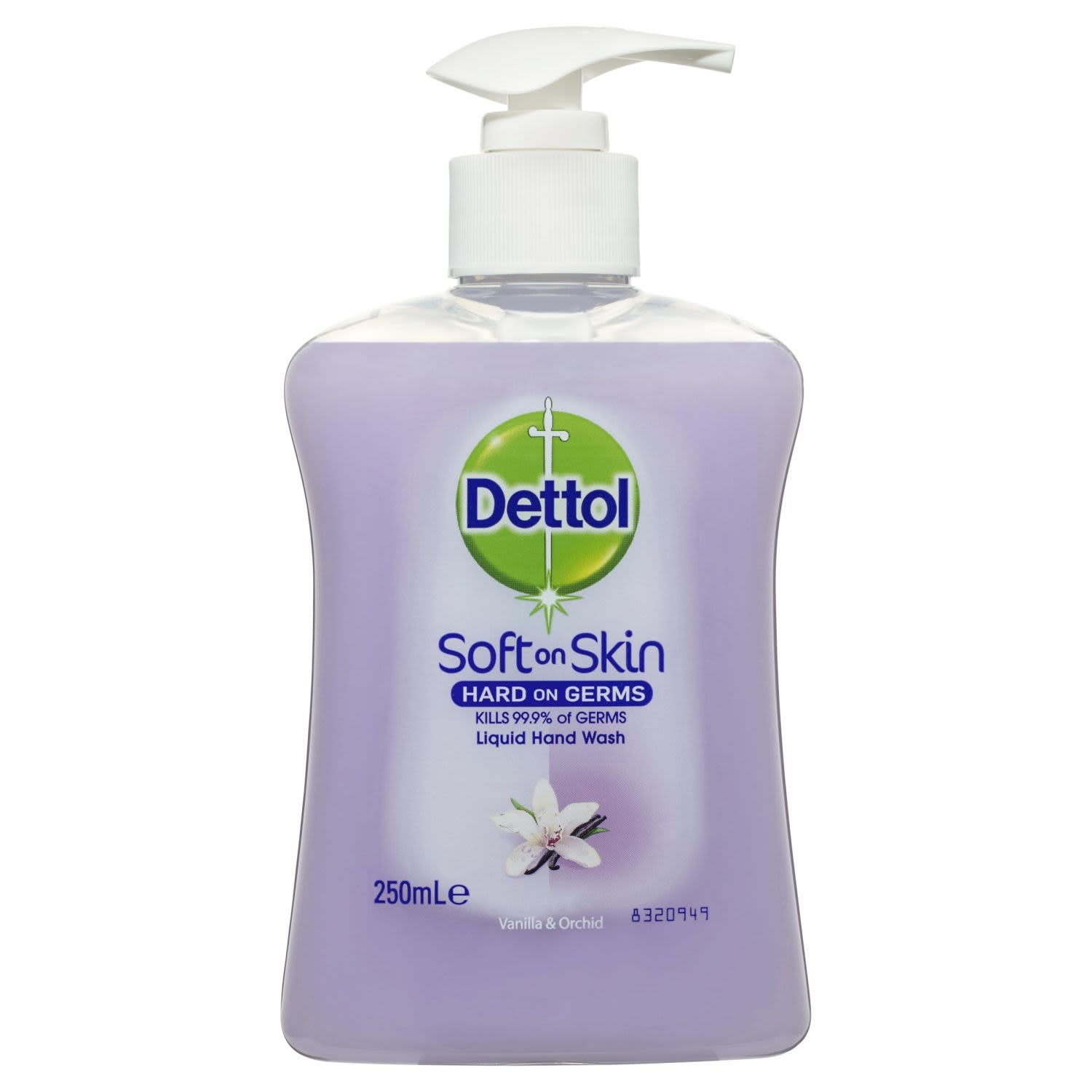 Dettol Antibacterial Liquid Hand Wash Pump Vanilla and Orchid, 250 Millilitre