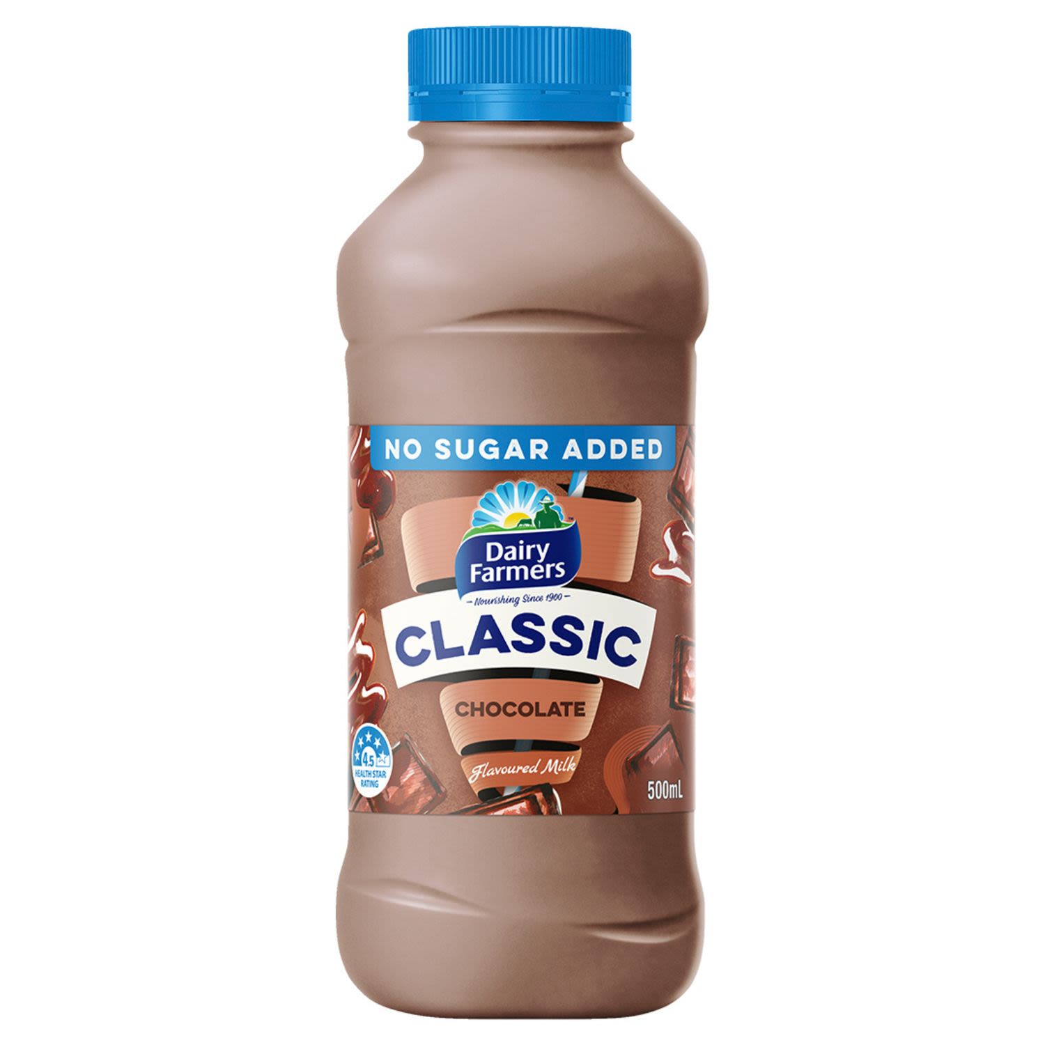 Dairy Farmers Milk Chocolate No Added Sugar, 500 Millilitre