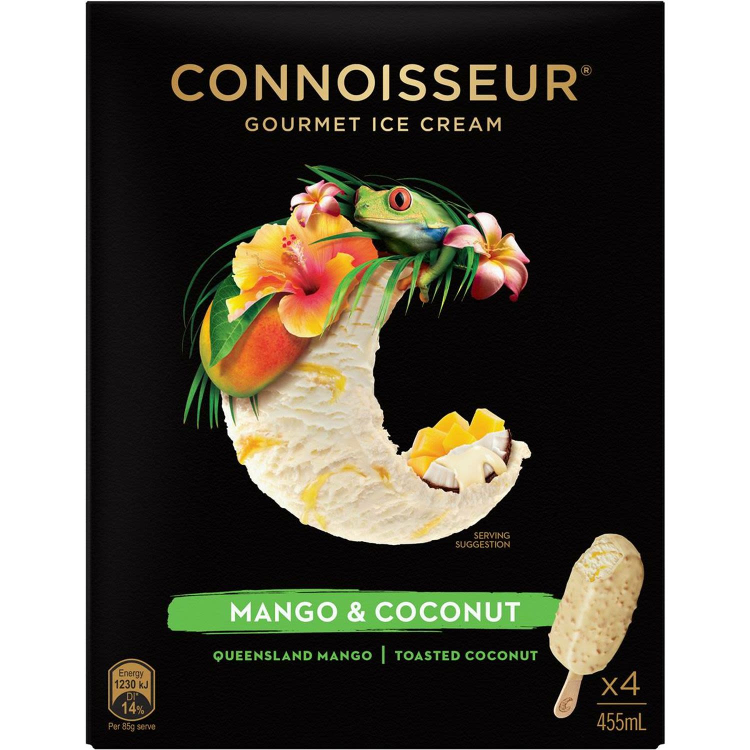 Connoisseur Mango & Coconut Ice Cream, 4 Each