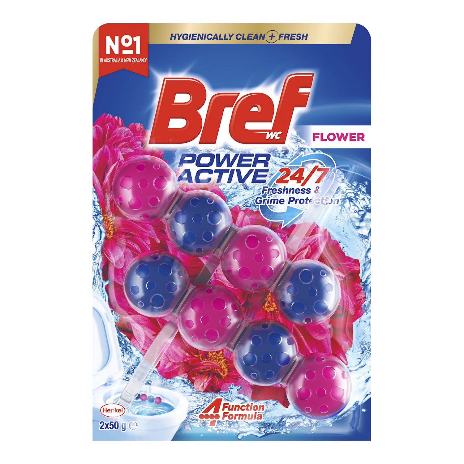 Bref Power Active Flower Blossom Rim Block Toilet Cleaner