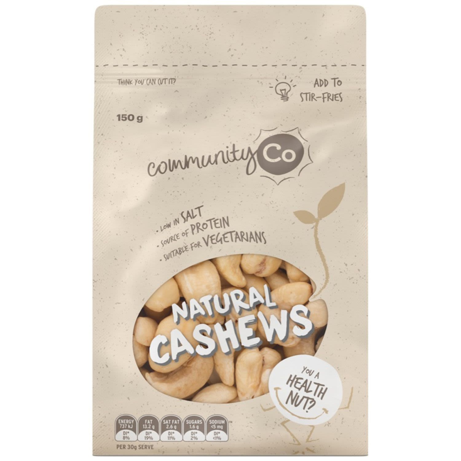 Community Co Raw Cashews, 150 Gram