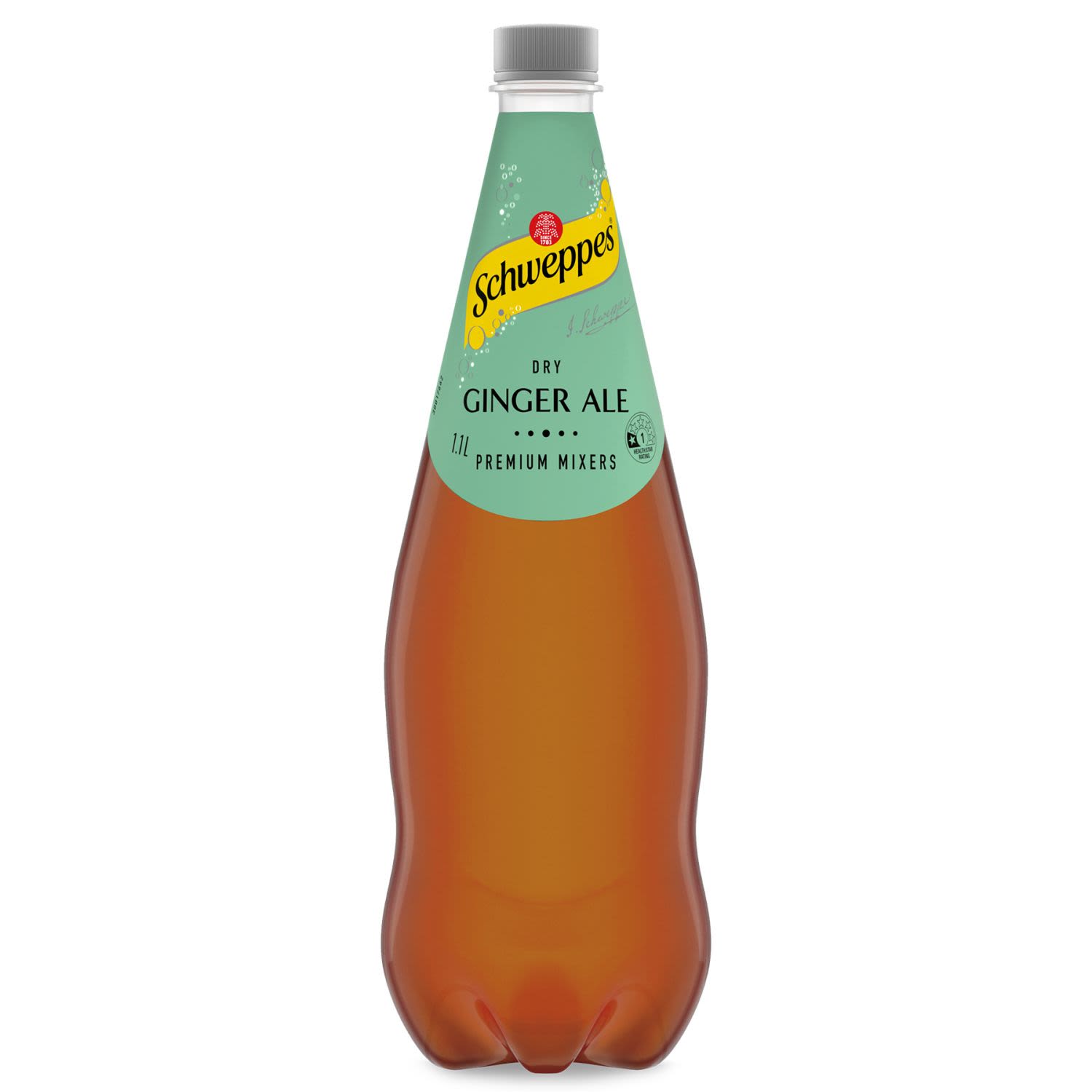 Schweppes Classic Mixers Dry Ginger Ale, 1.1 Litre