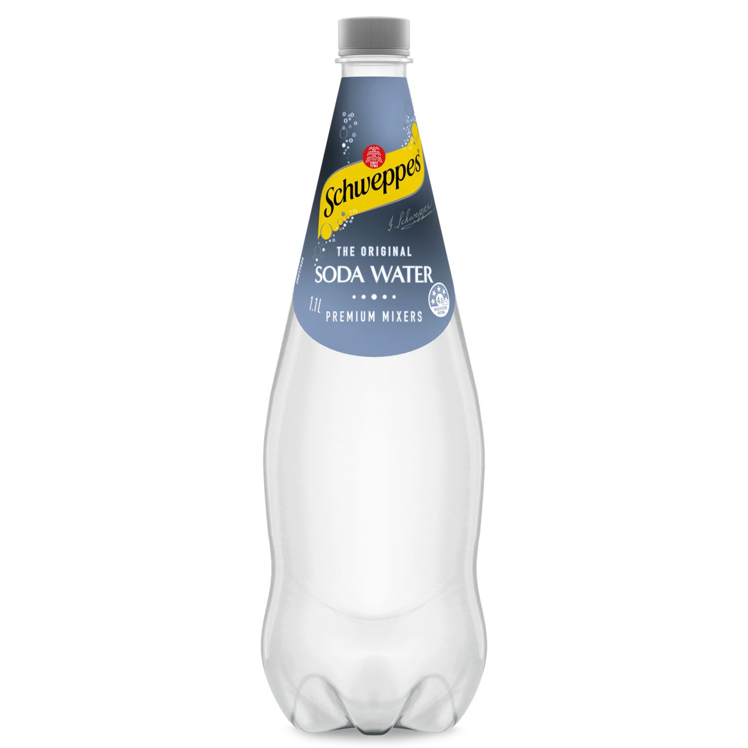 Schweppes Classic Mixers Soda Water, 1.1 Litre
