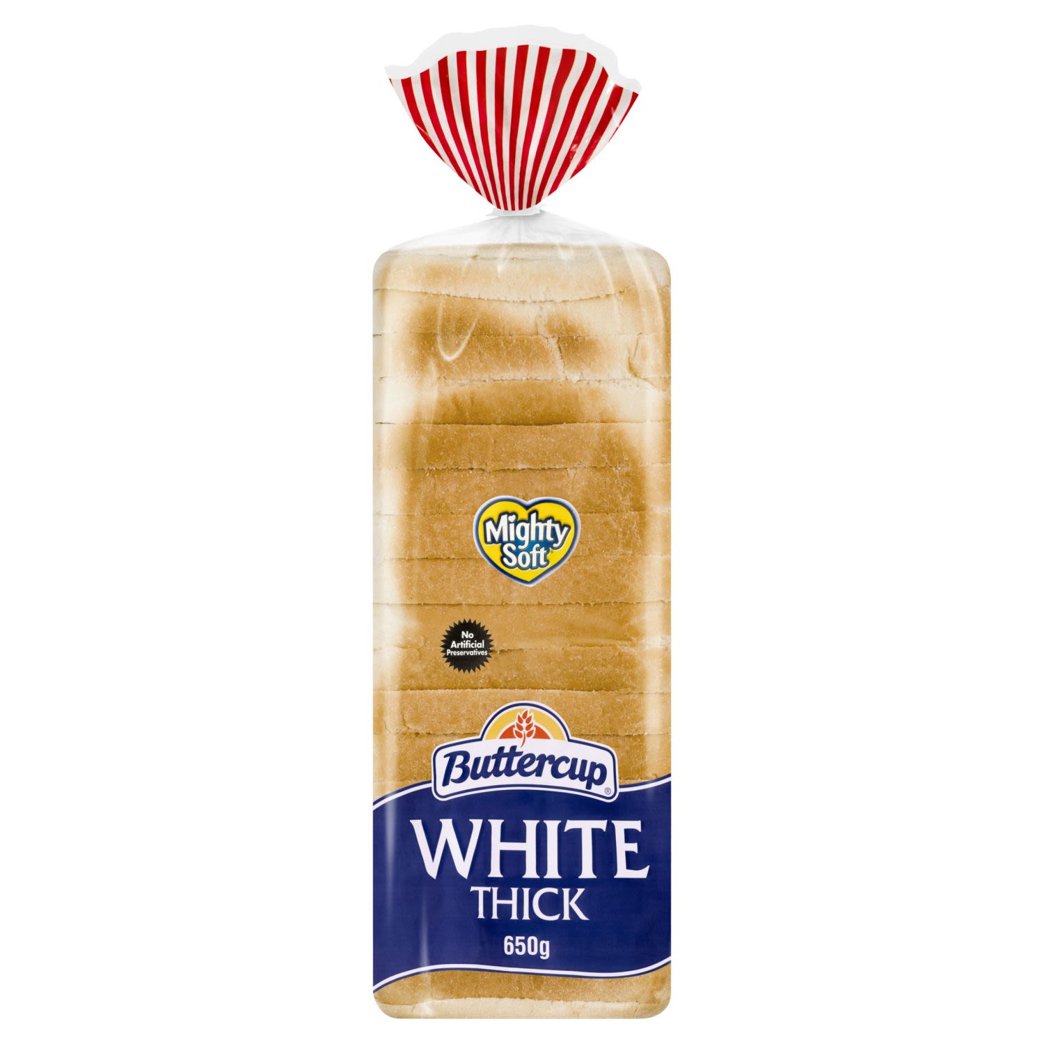 Buttercup White Thick Sliced Bread Loaf, 650 Gram
