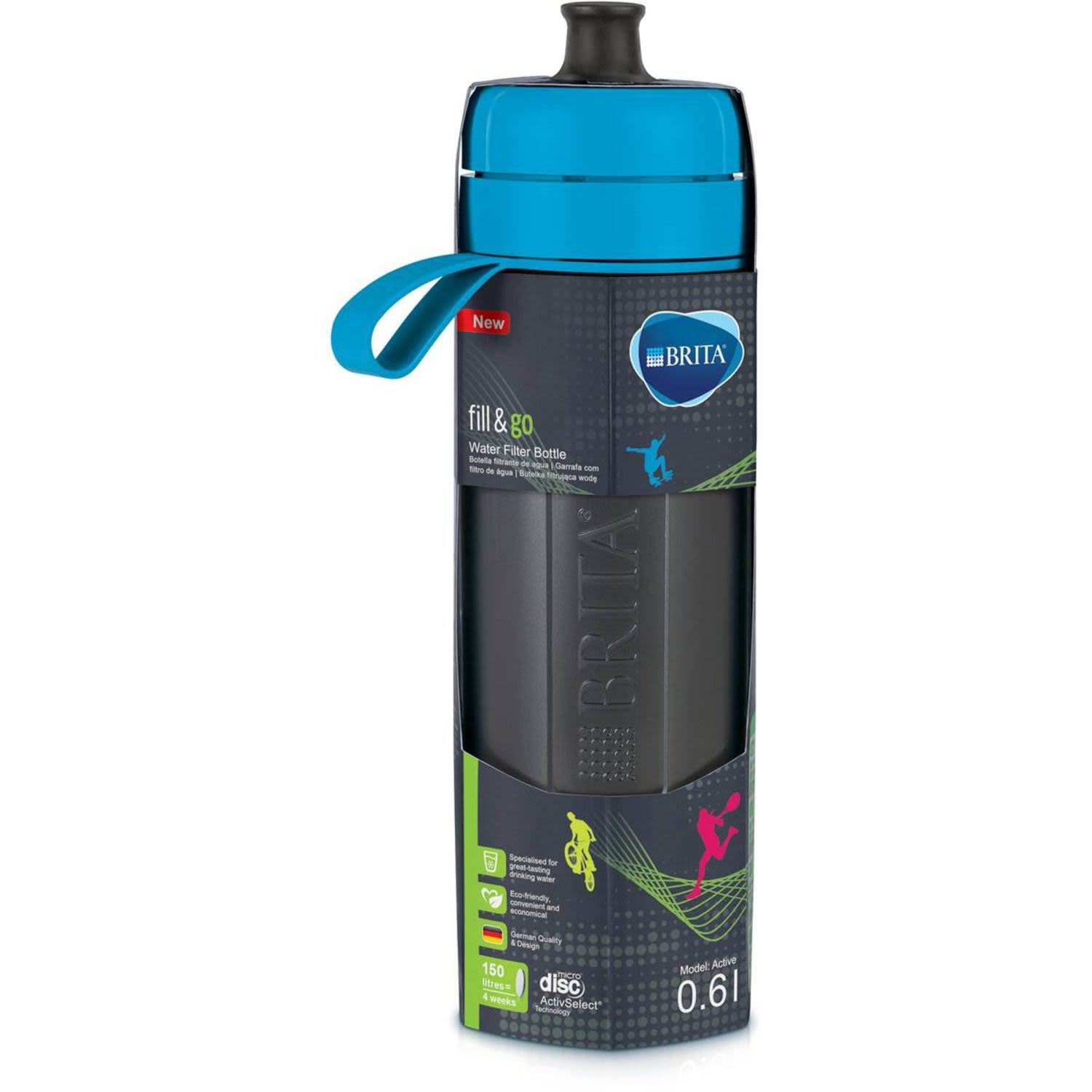 Brita Active Blue Filter Bottle, 1 Each