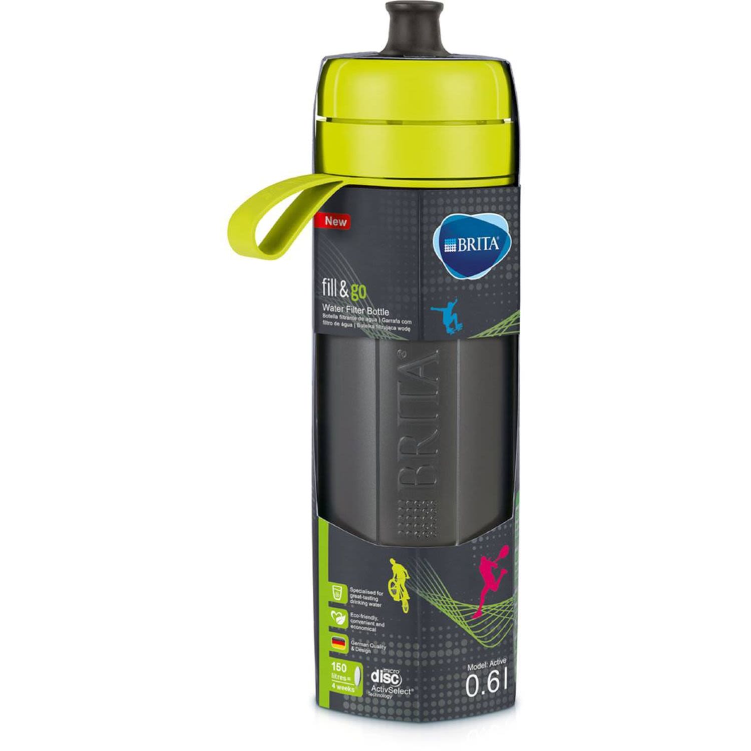 Brita Active Lime Filter Bottle, 1 Each