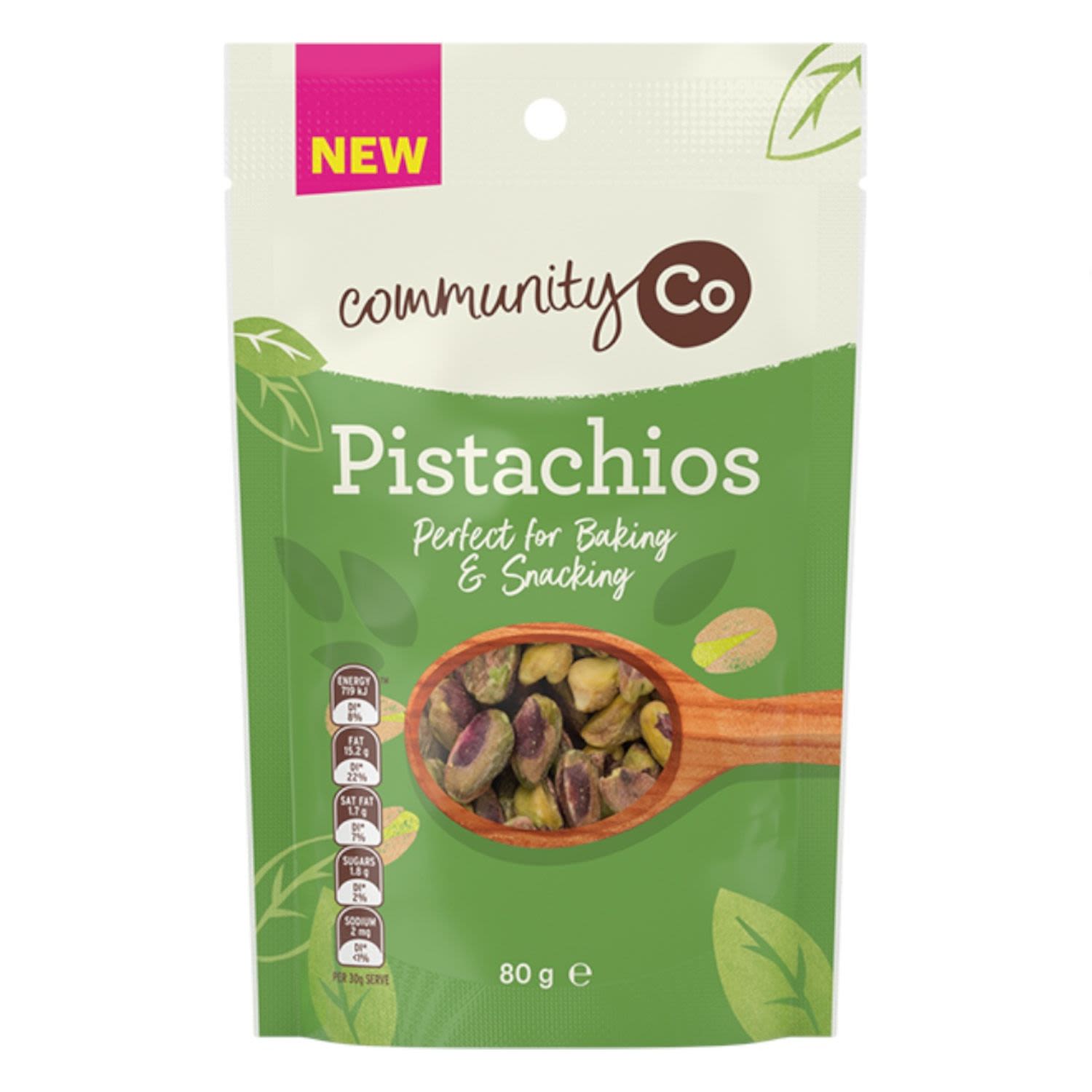 Community Co Raw Pistachio Nuts, 80 Gram