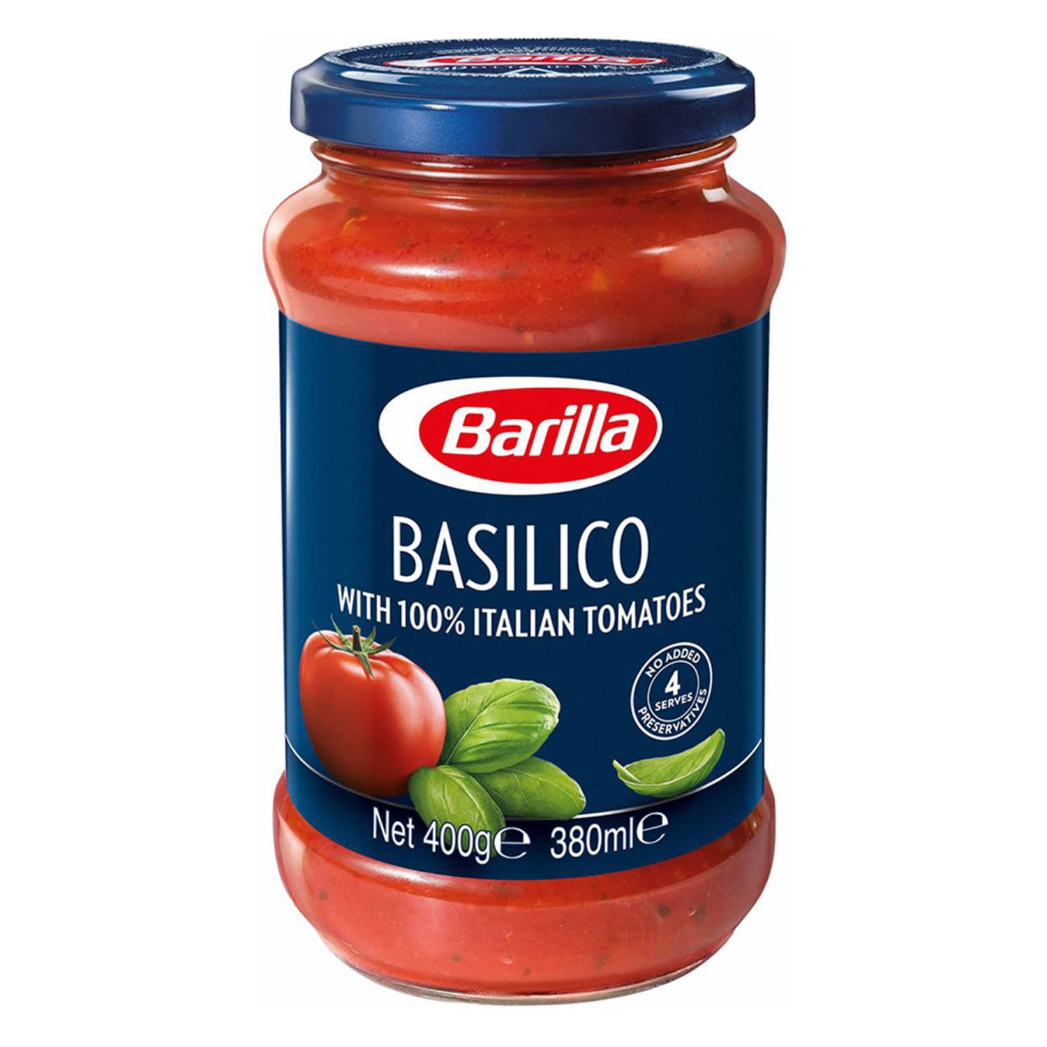Barilla Pasta Sauce Basilico Tomato Basil, 400 Gram
