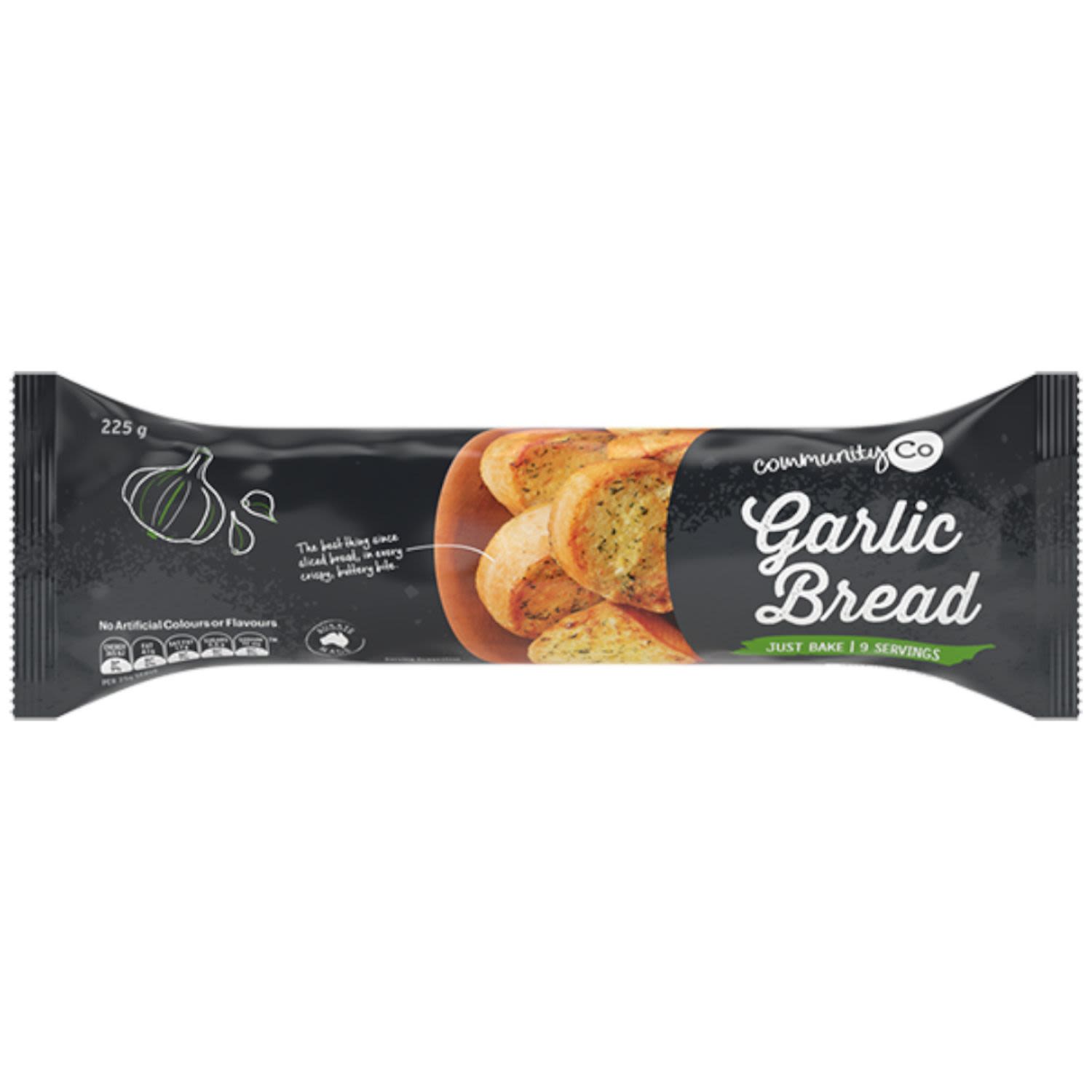 Community Co Bread Garlic Frozen, 225 Gram