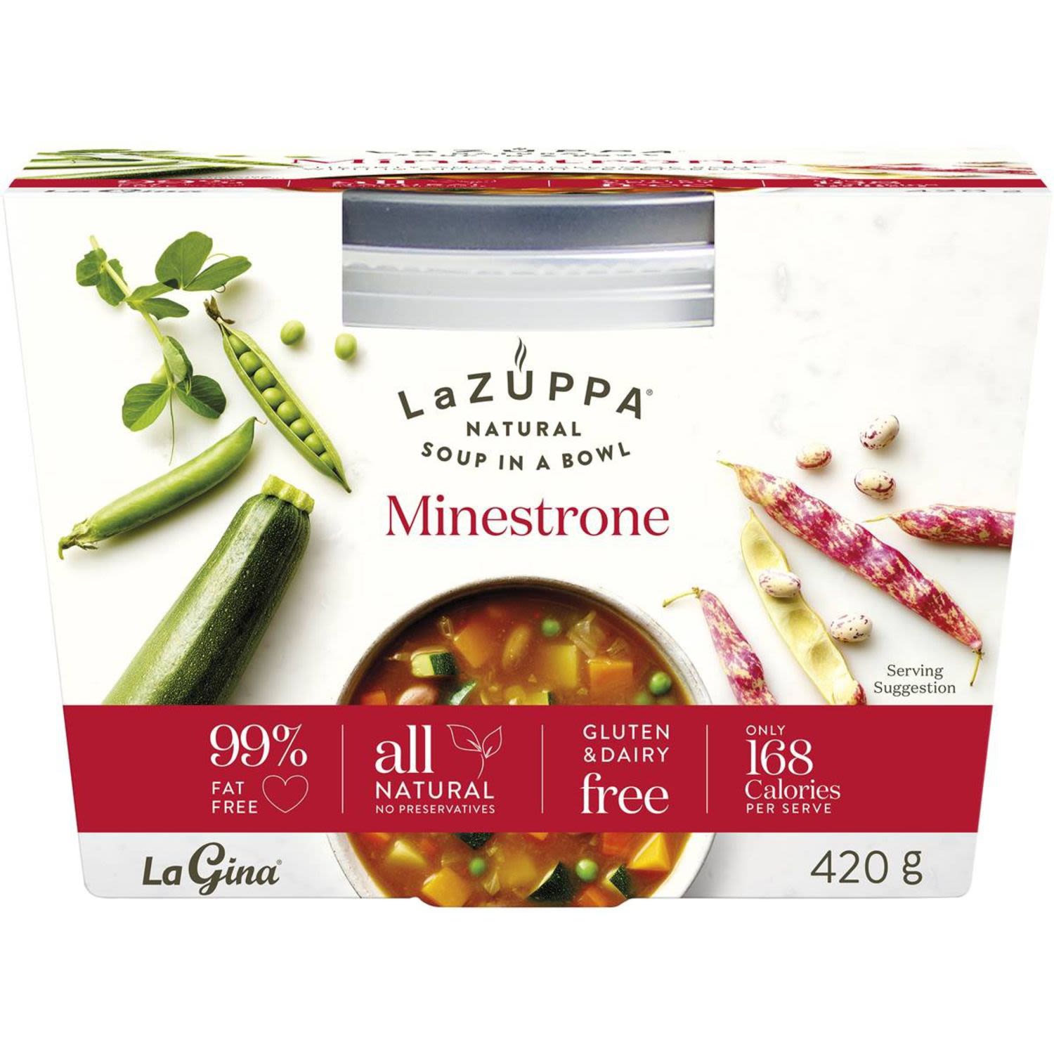 La Zuppa Microwave Soup Minestrone, 420 Gram