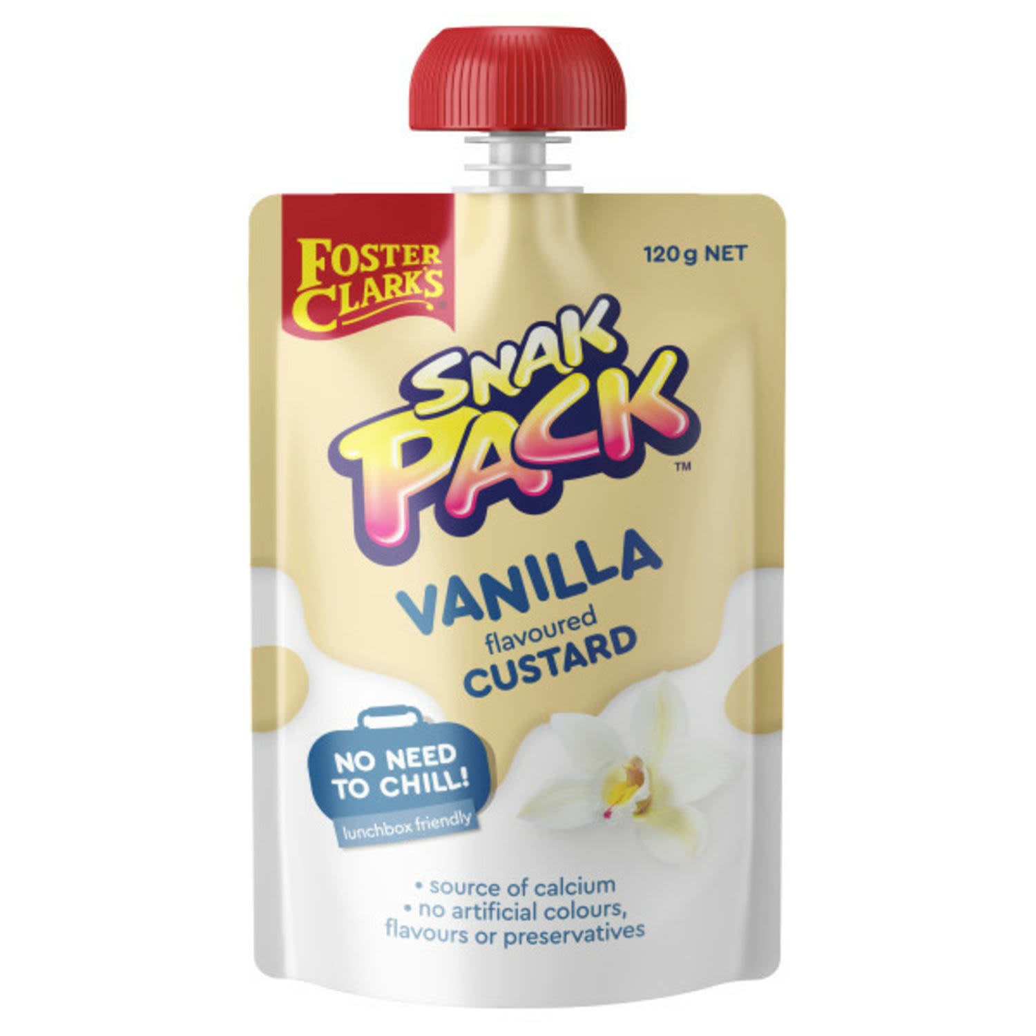 Foster Clark's Snak Pack Custard Pouch Vanilla, 120 Gram