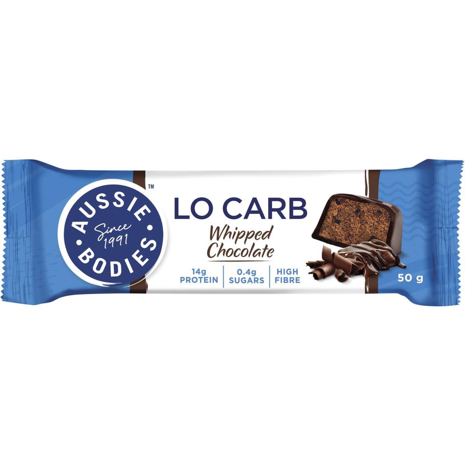 Aussie Bodies Lo Carb Whipped Chocolate Bar, 50 Gram