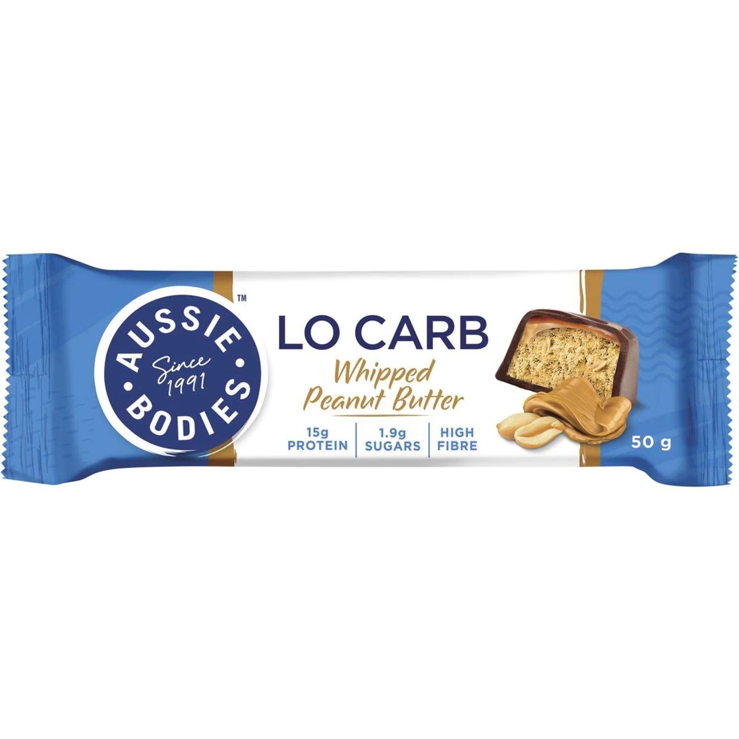 Aussie Bodies Lo Carb Whipped Peanut Butter, 50 Gram