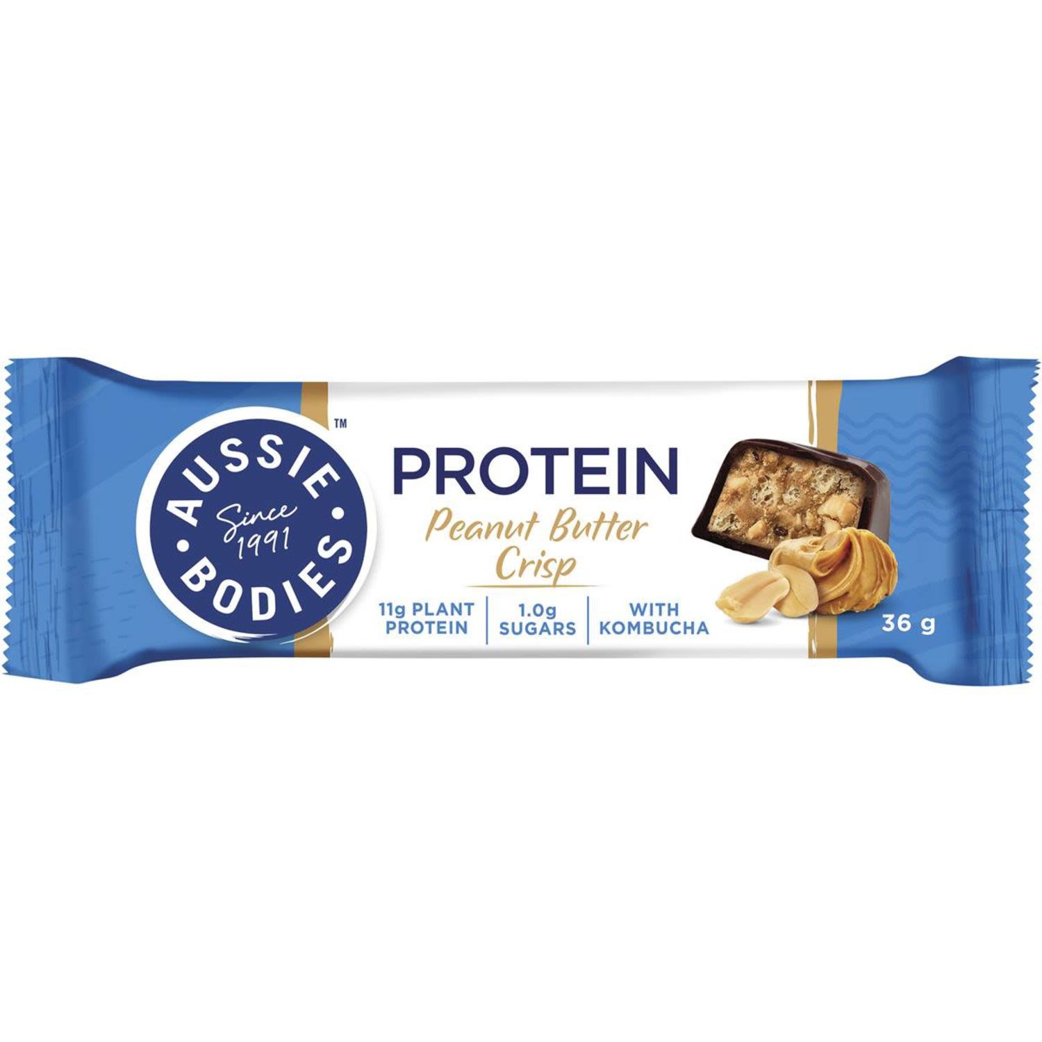 Aussie Bodies Protein Bar Peanut Butter Crisp, 36 Gram