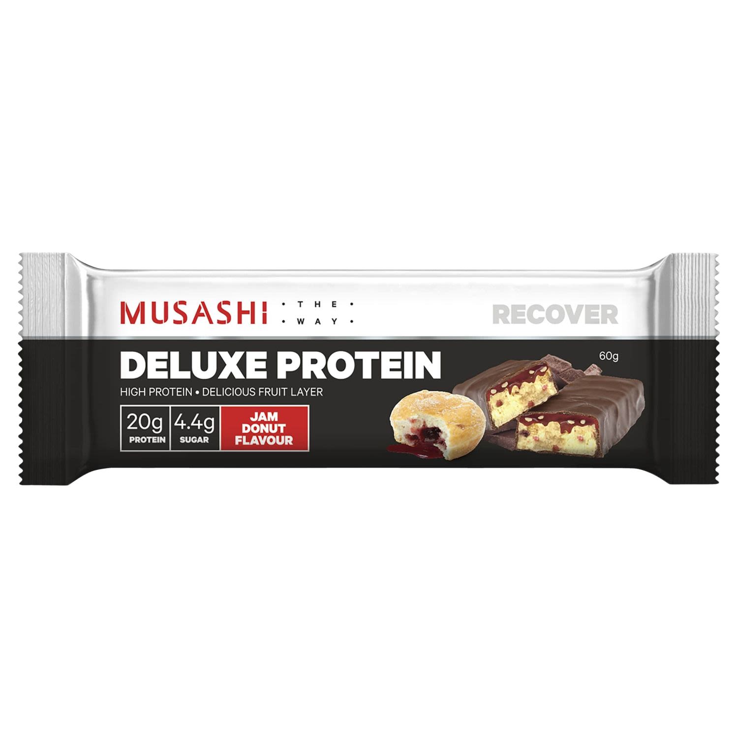 Musashi Deluxe Protein Bar Jam Donut, 60 Gram