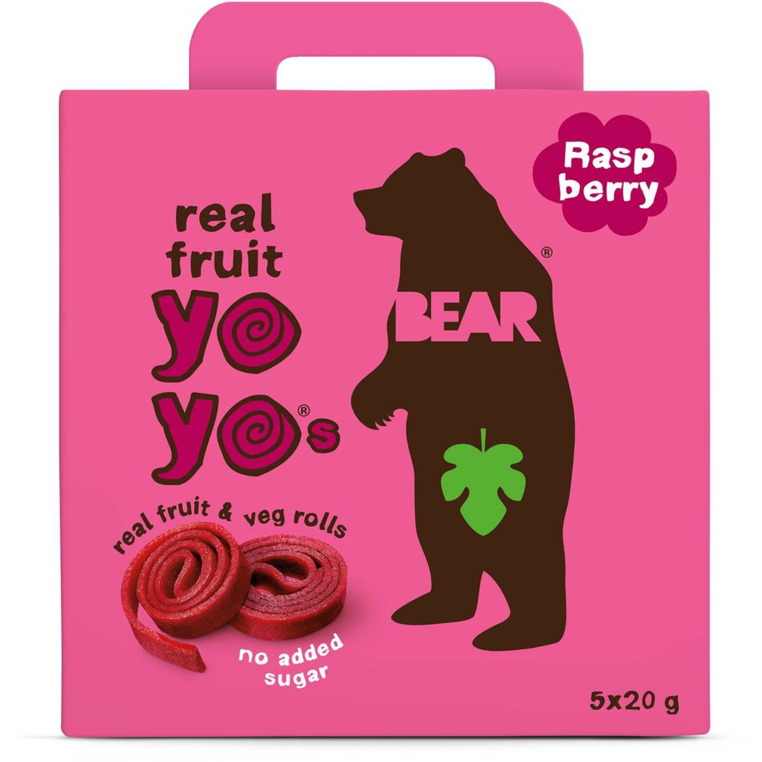 Bear Nibbles Fruit Rolls Raspberry, 5 Each