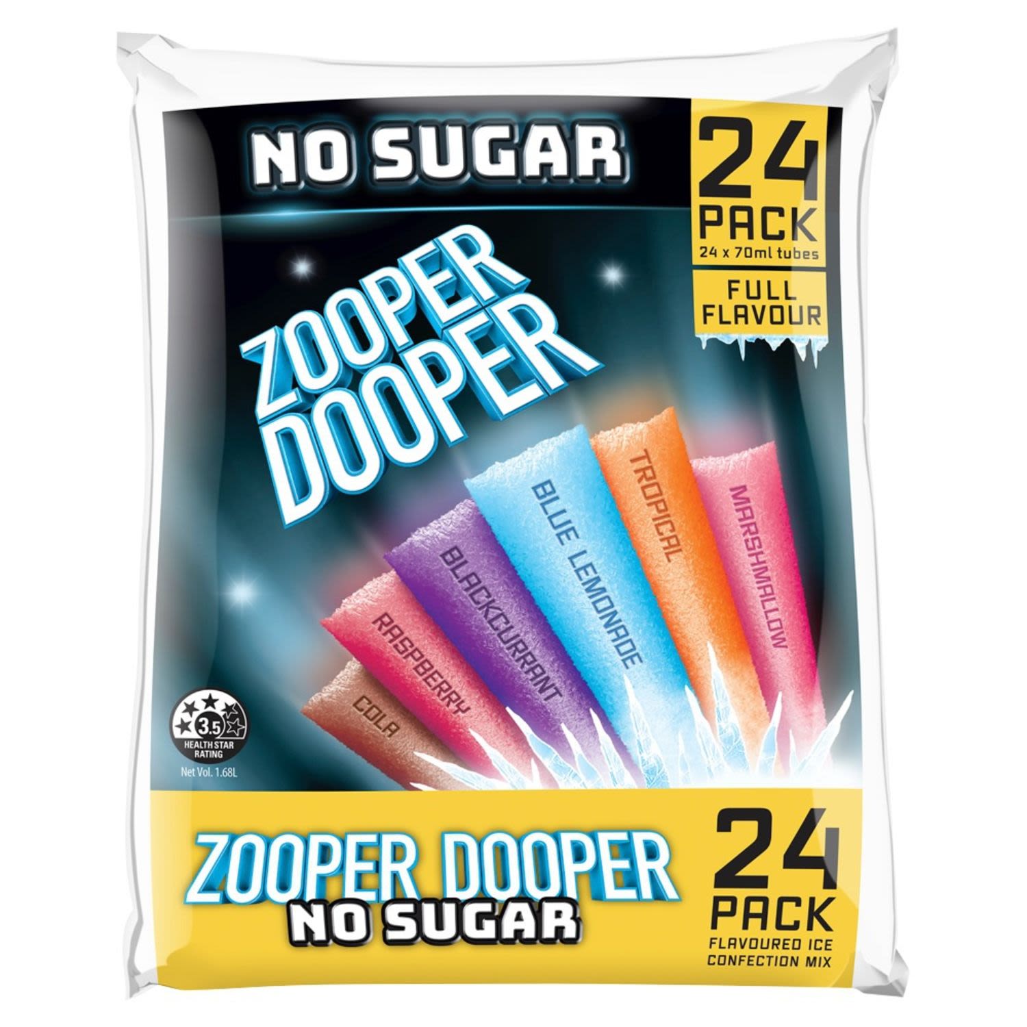 Zooper Dooper No Sugar, 24 Each
