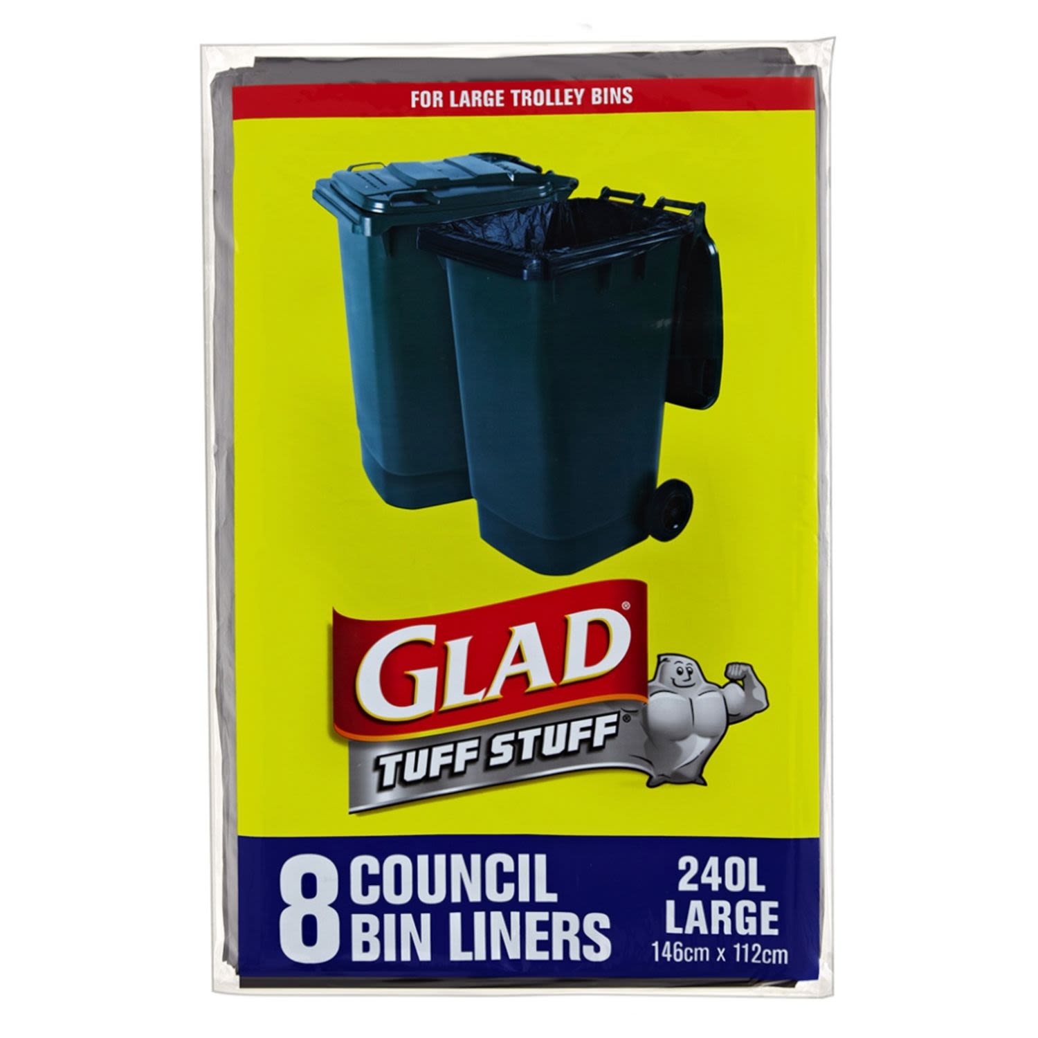 Glad Council Bin Liner, 8 Each