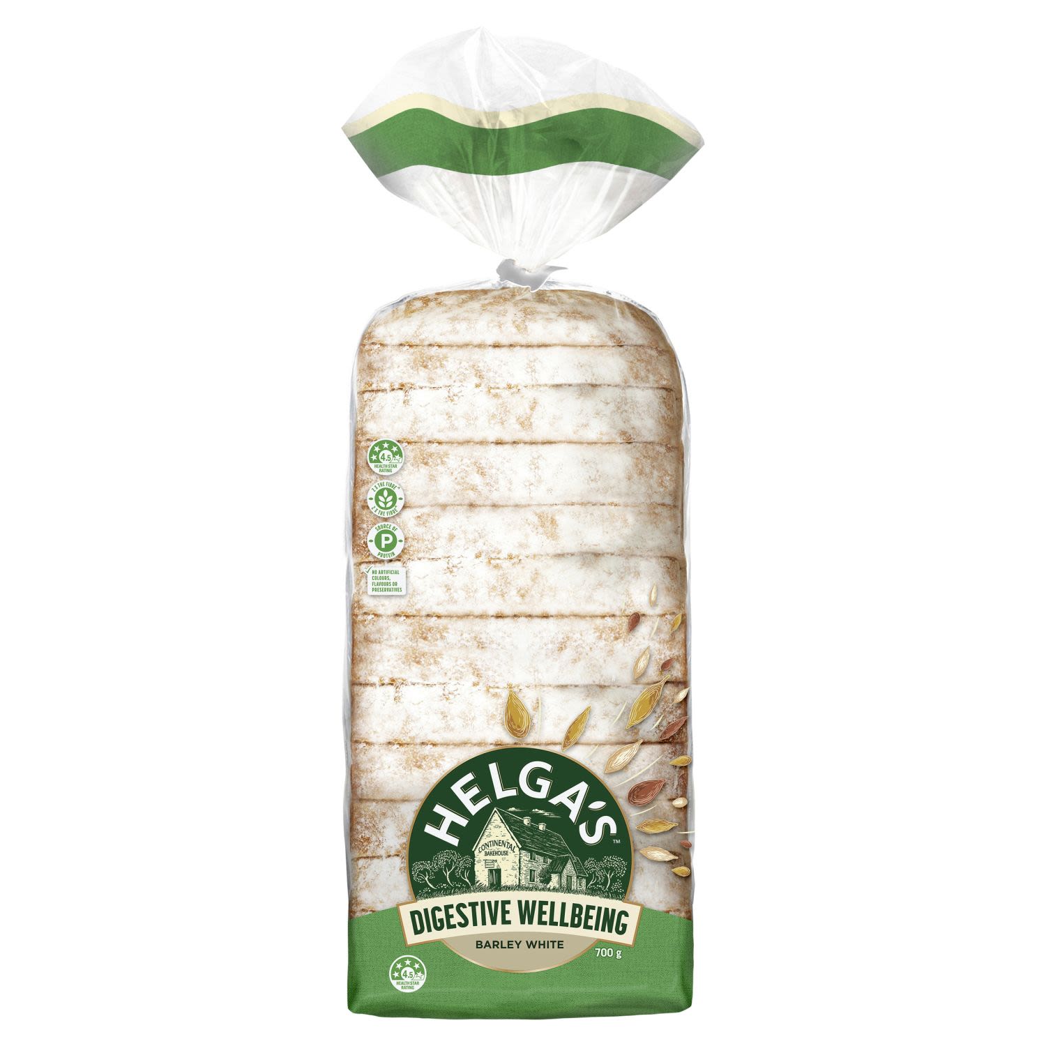 Helga's Digestive Wellbeing Barley White Loaf, 700 Gram