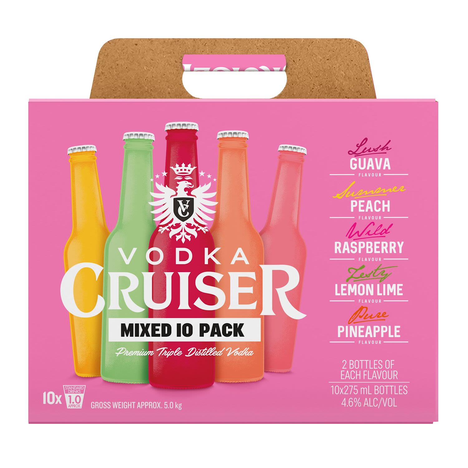Vodka Cruiser 4.6% Mixed Pack Bottle 275mL