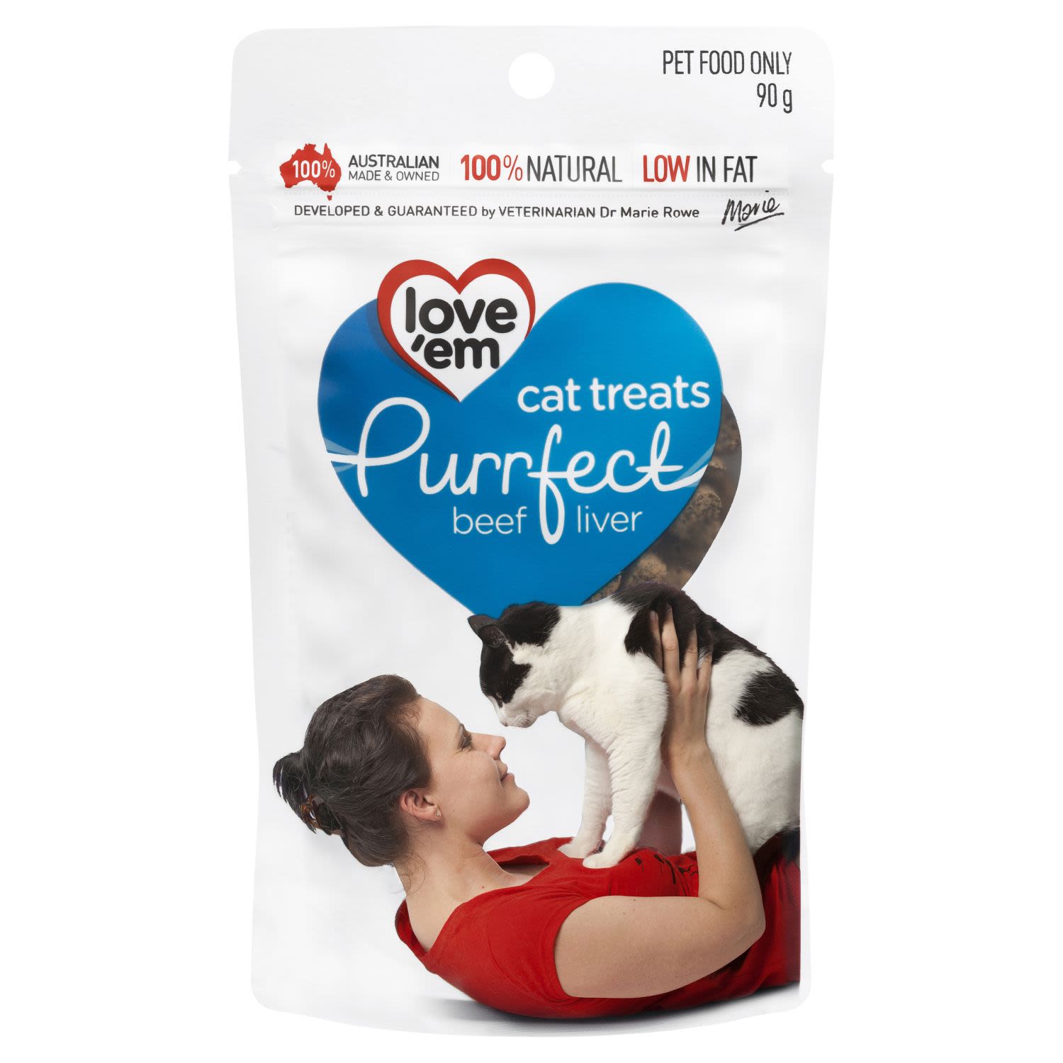 Love'Em Purrfect Beef Cat Treats, 90 Gram