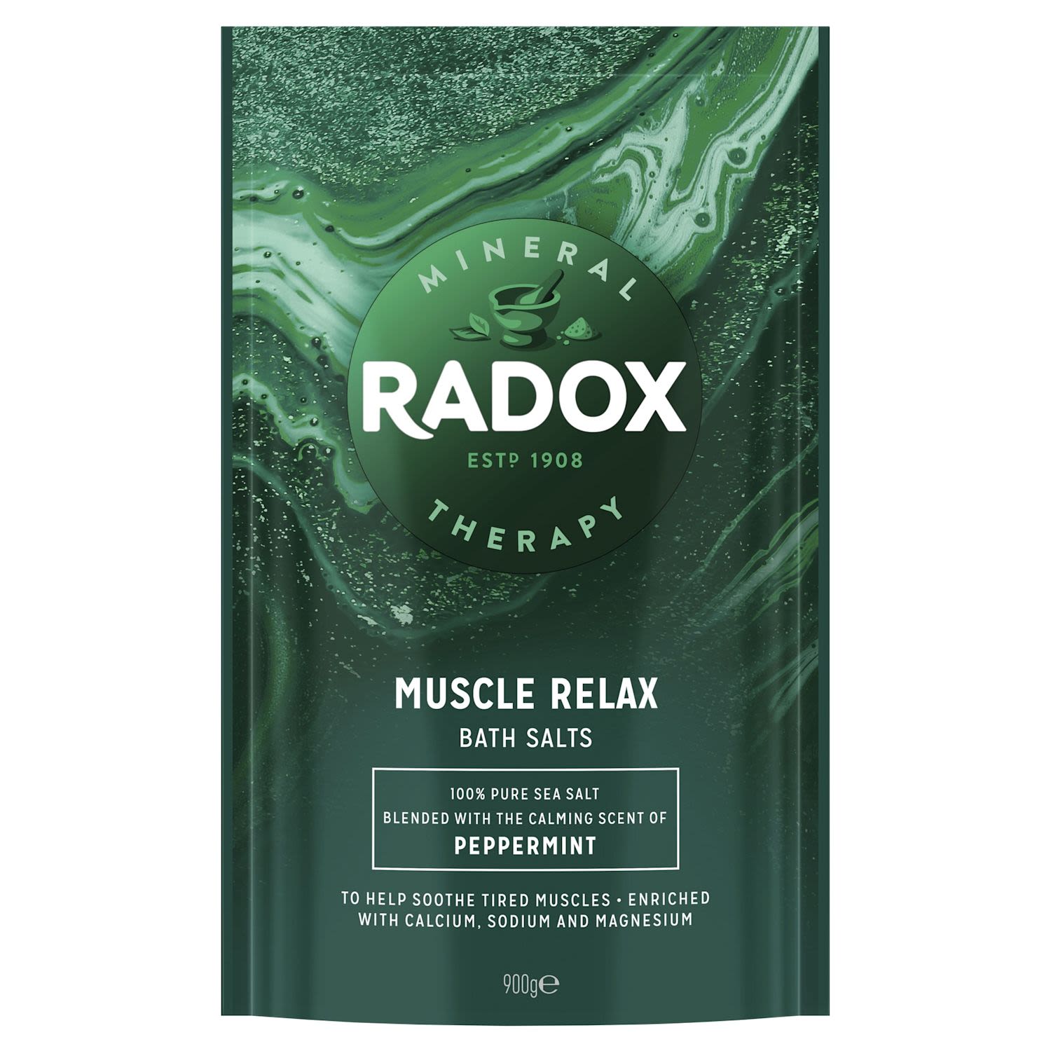 Radox Bath Salt Muscle Relax Peppermint