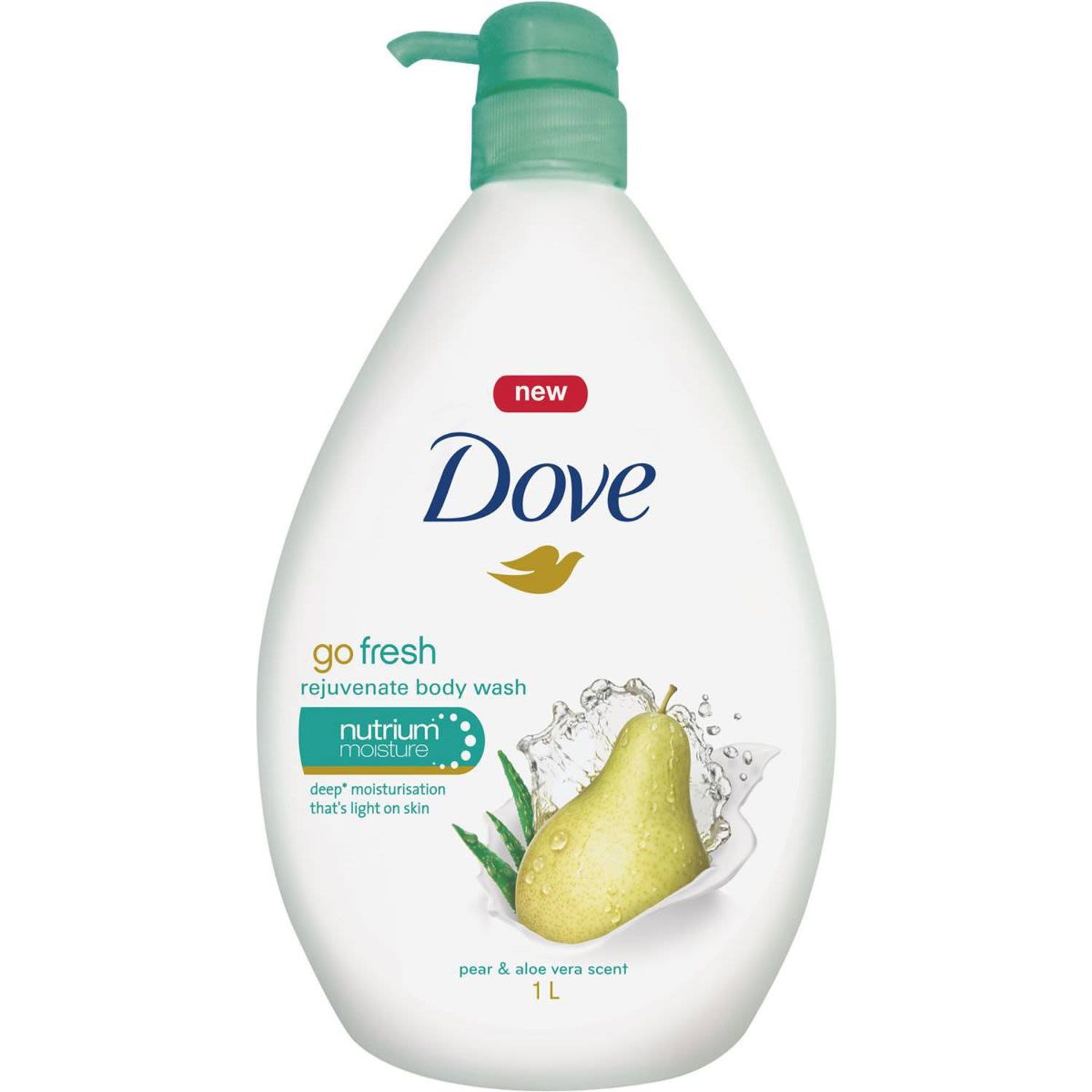 Dove Go Fresh Body Wash Pear & Aloe Vera, 1 Litre
