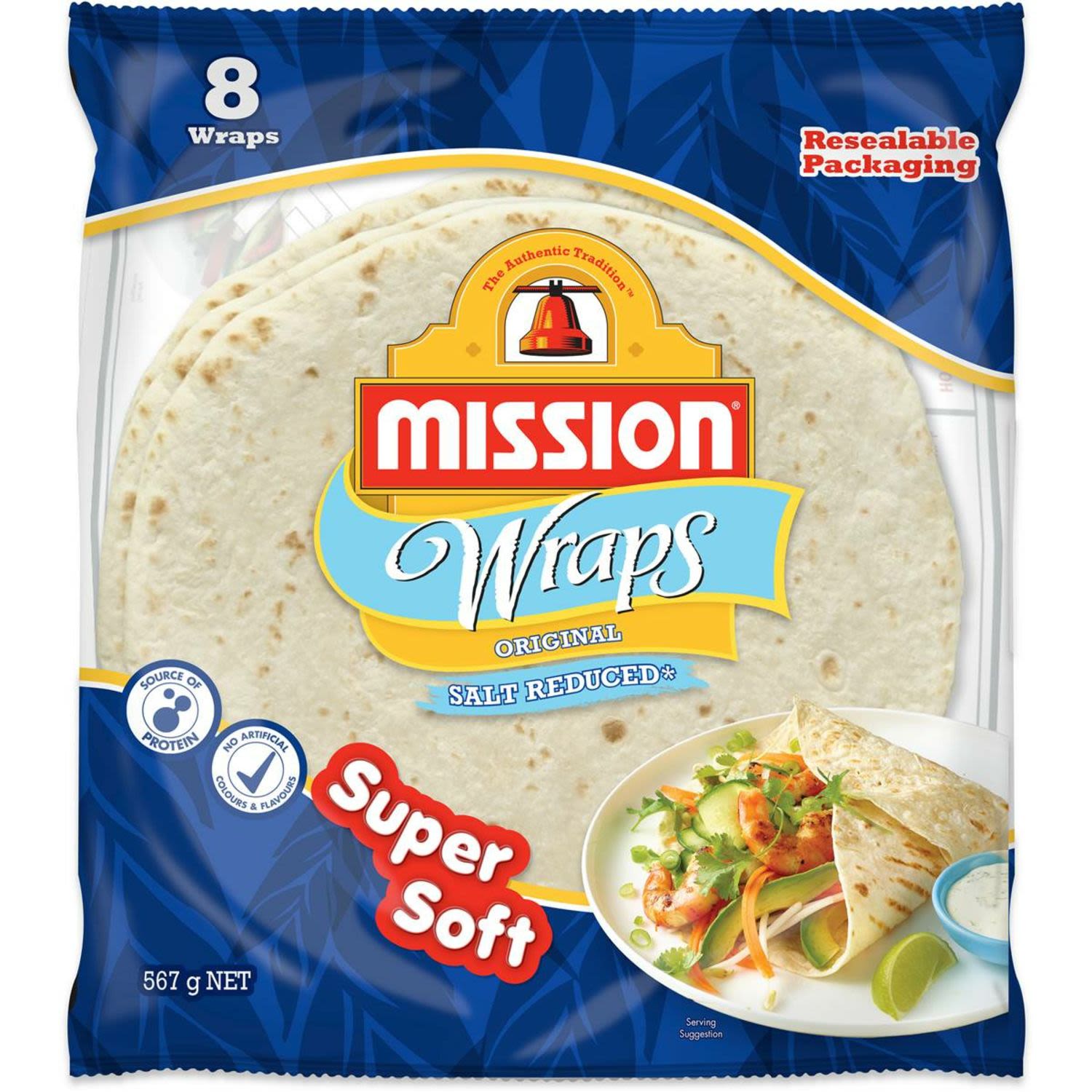 Mission Super Soft Low Salt Wraps, 567 Gram