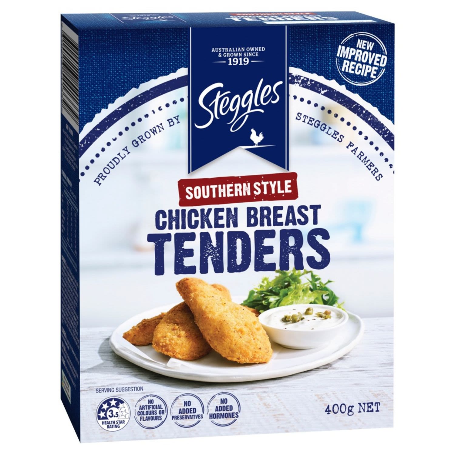 Steggles Chicken Breast Tenders Southern Style, 400 Gram