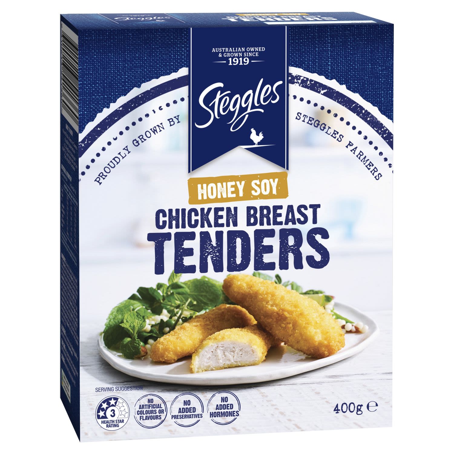 Steggles Chicken Breast Honey Soy Tenders, 400 Gram