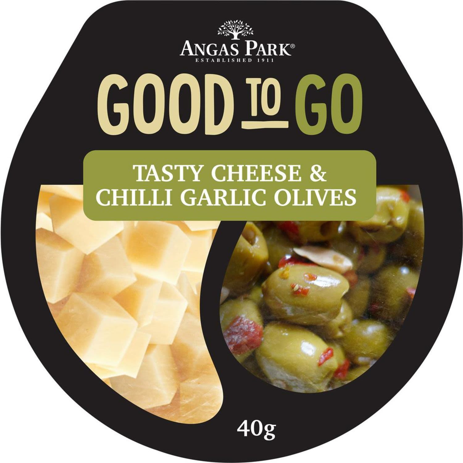 Good 2 Go Tasty Cheese & Chilli Garlic Olive, 40 Gram