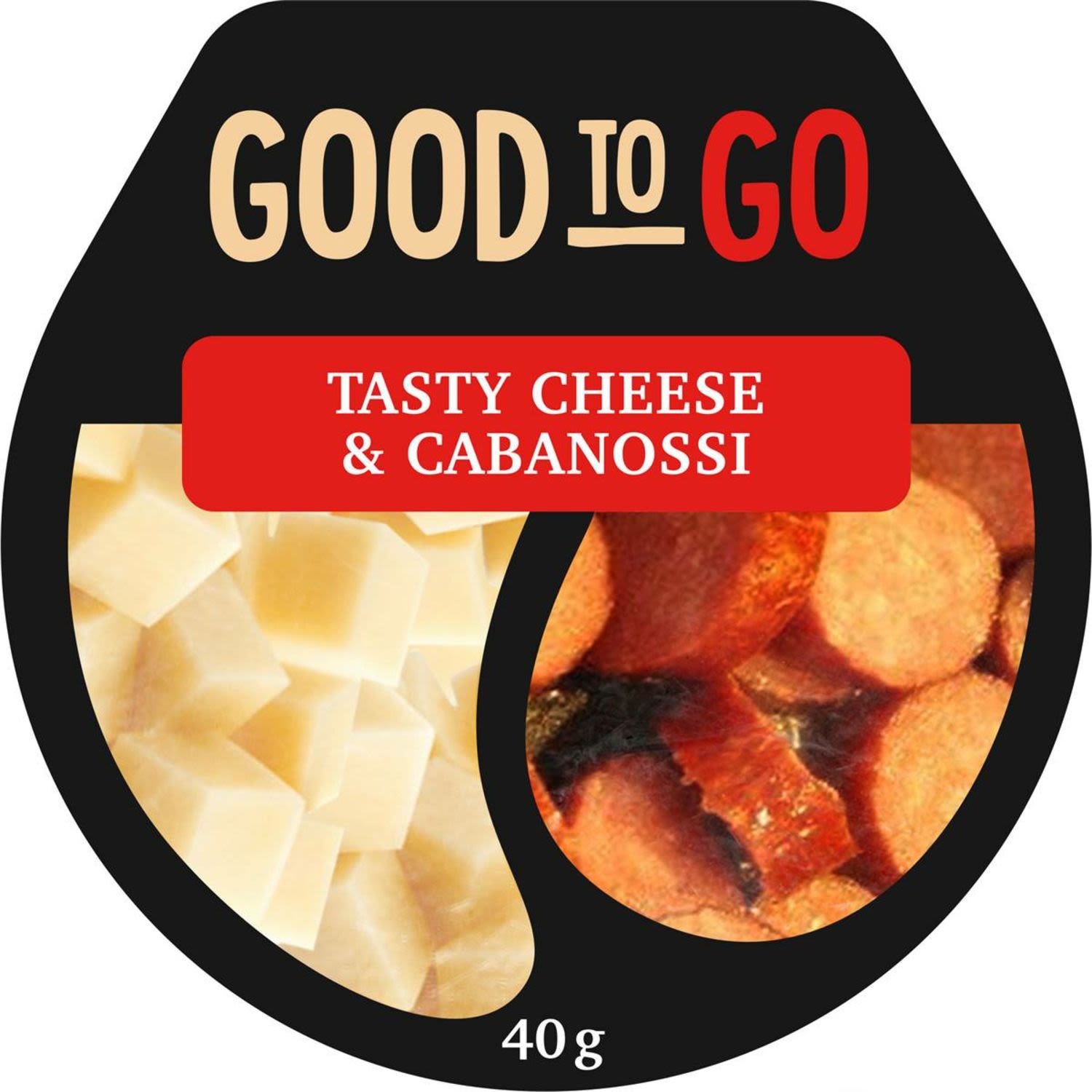 Good 2 Go Cheese Tasty & Cabanossi, 40 Gram