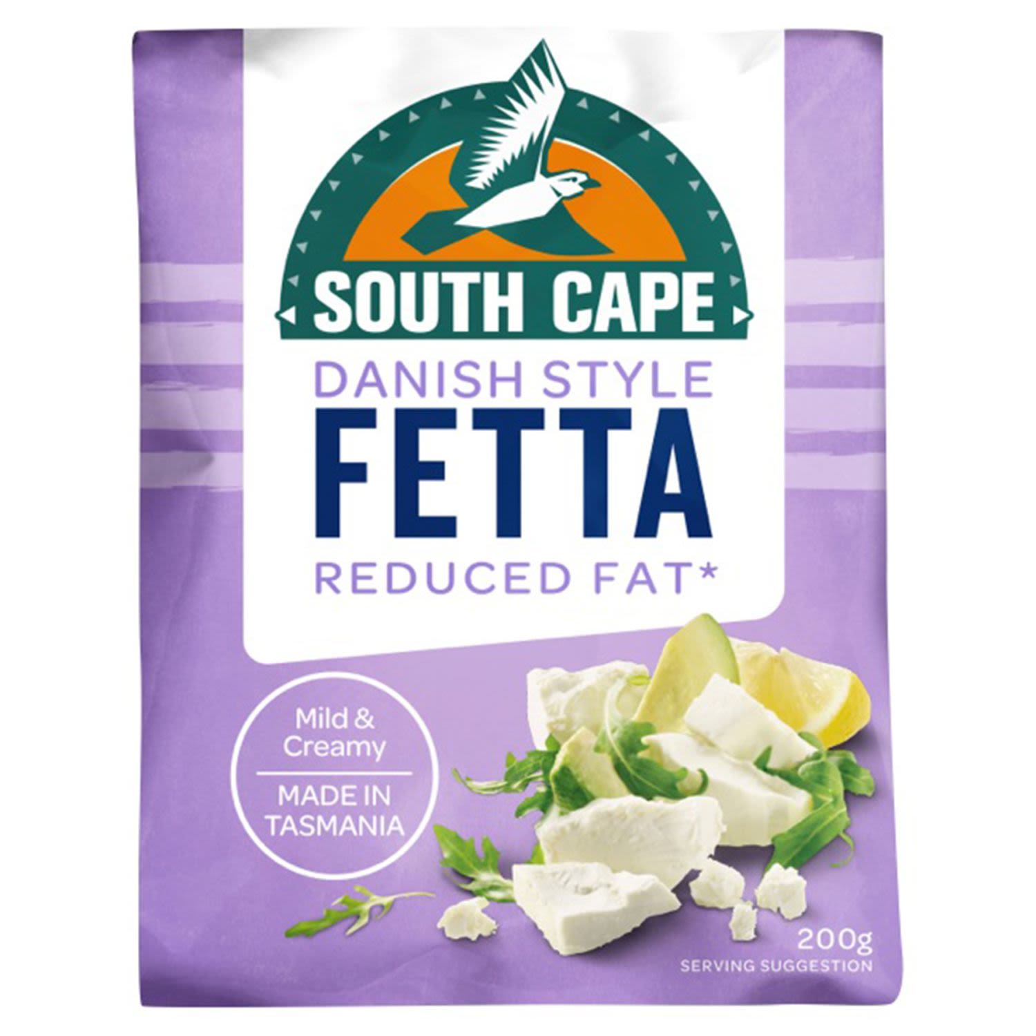 South Cape Cheese Tasmanian Fetta Reduced, 200 Gram