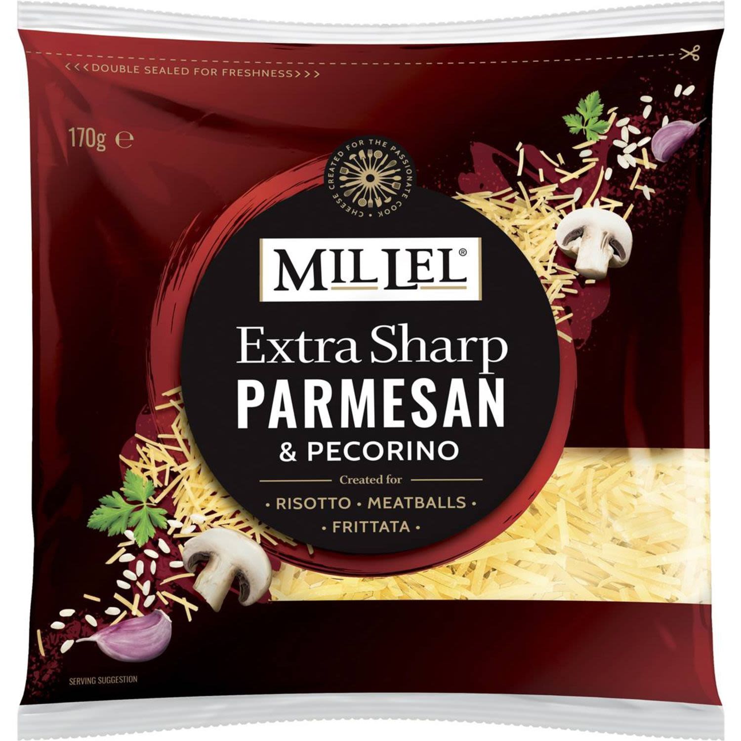 Mil Lel Extra Sharp Parmesan & Pecorino, 170 Gram