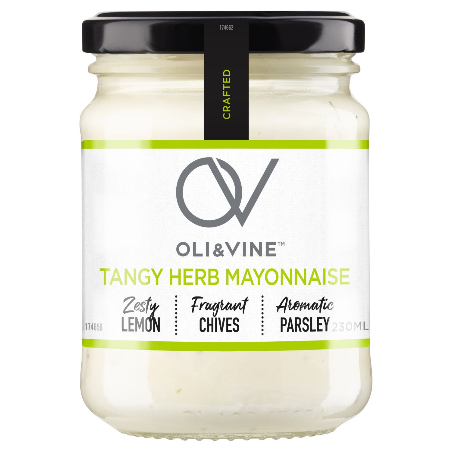 Oli & Vine Premium Tangy Herb Mayonnaise, 230 Millilitre