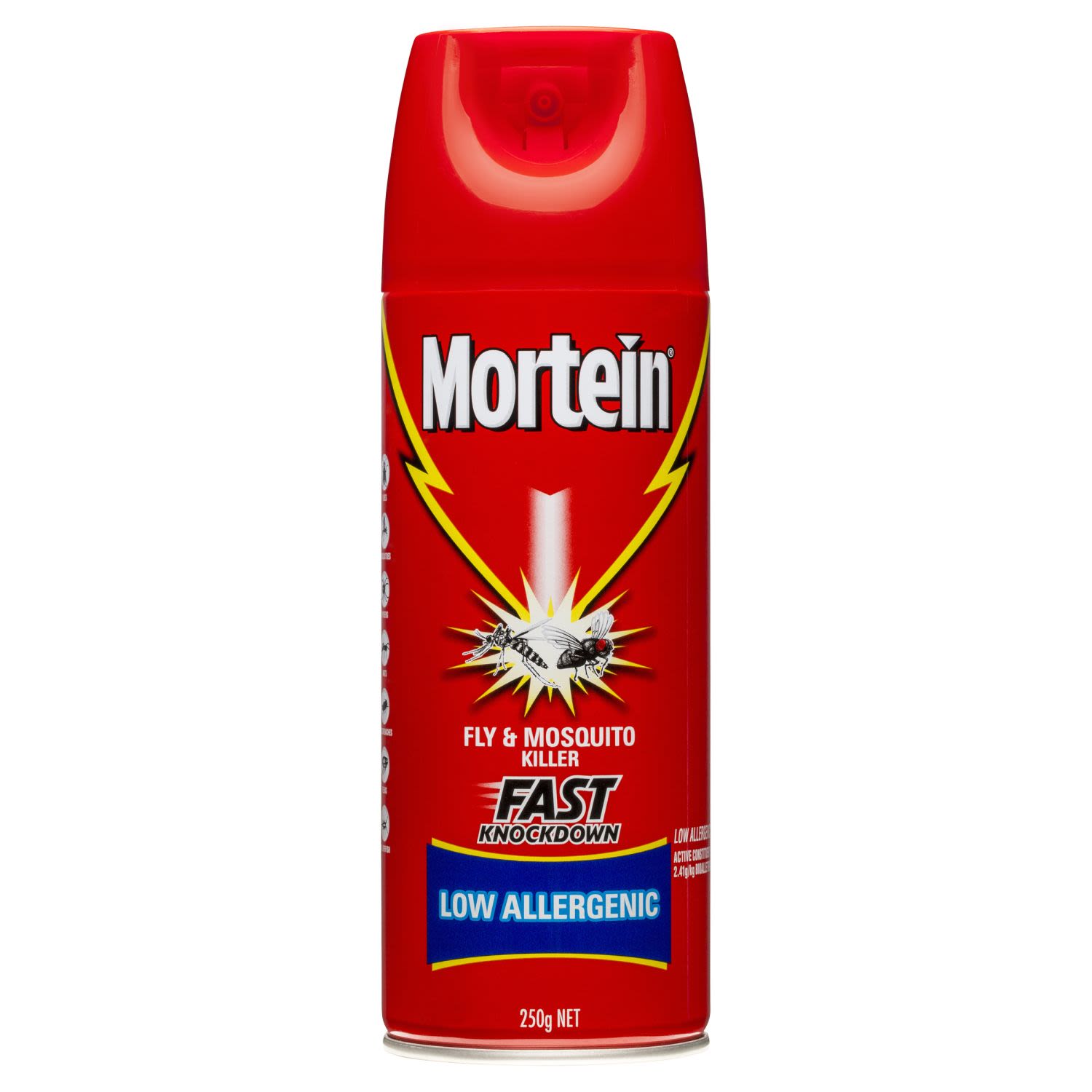 Mortein Fast Knockdown Low Allergenic Fly & Mosquito Killer Aerosol, 250 Gram