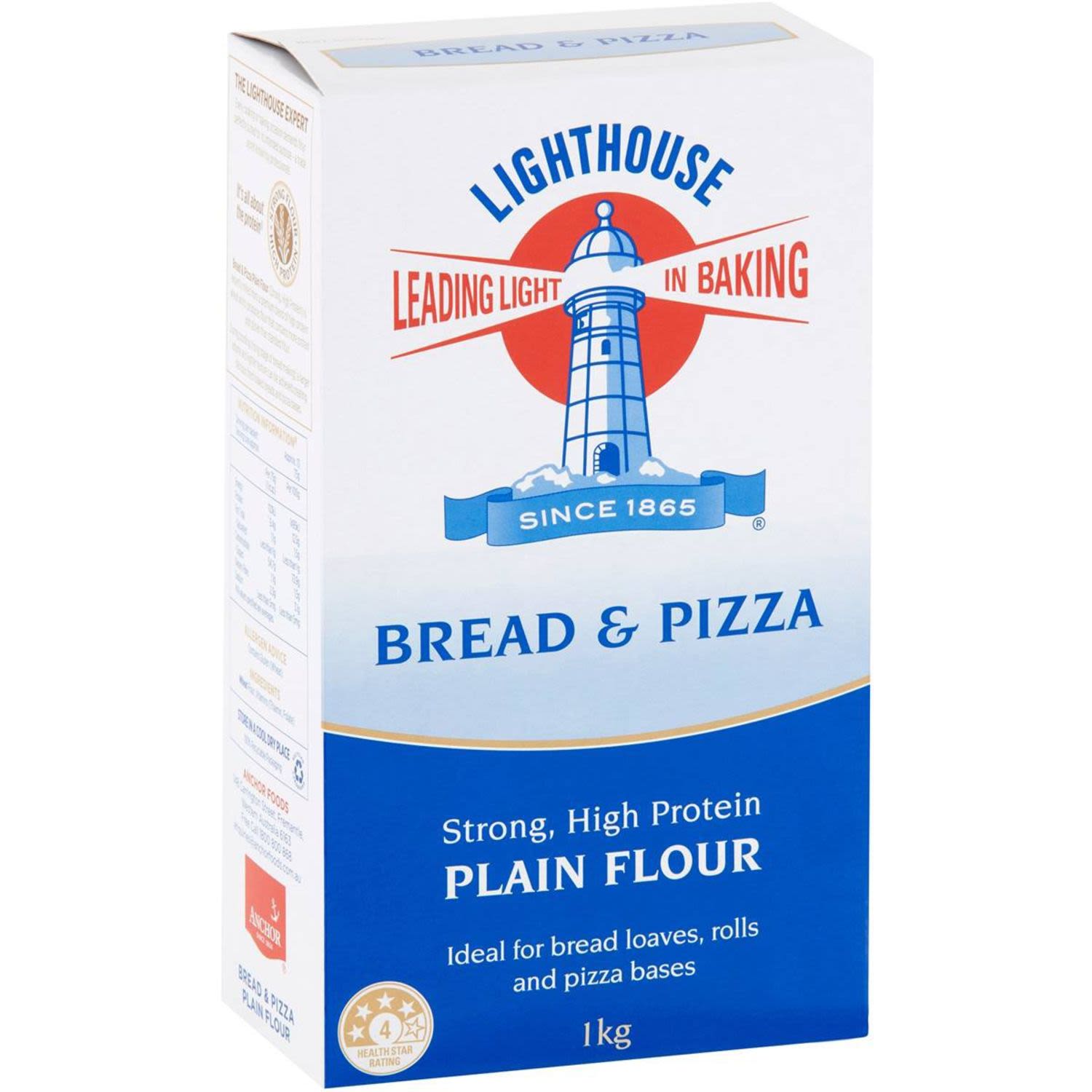 Lighthouse Bread & Pizza Plain Flour, 1 Kilogram