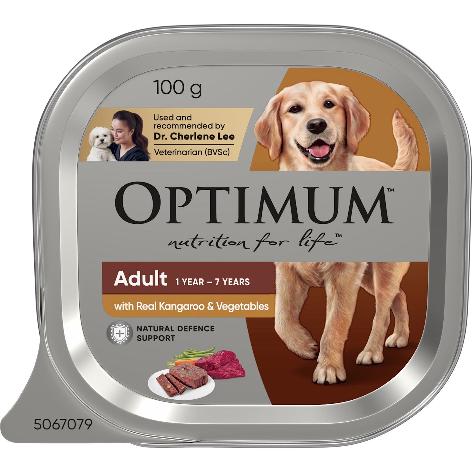 Optimum Grain Free Kangaroo & Vegetables Wet Dog Food Tray