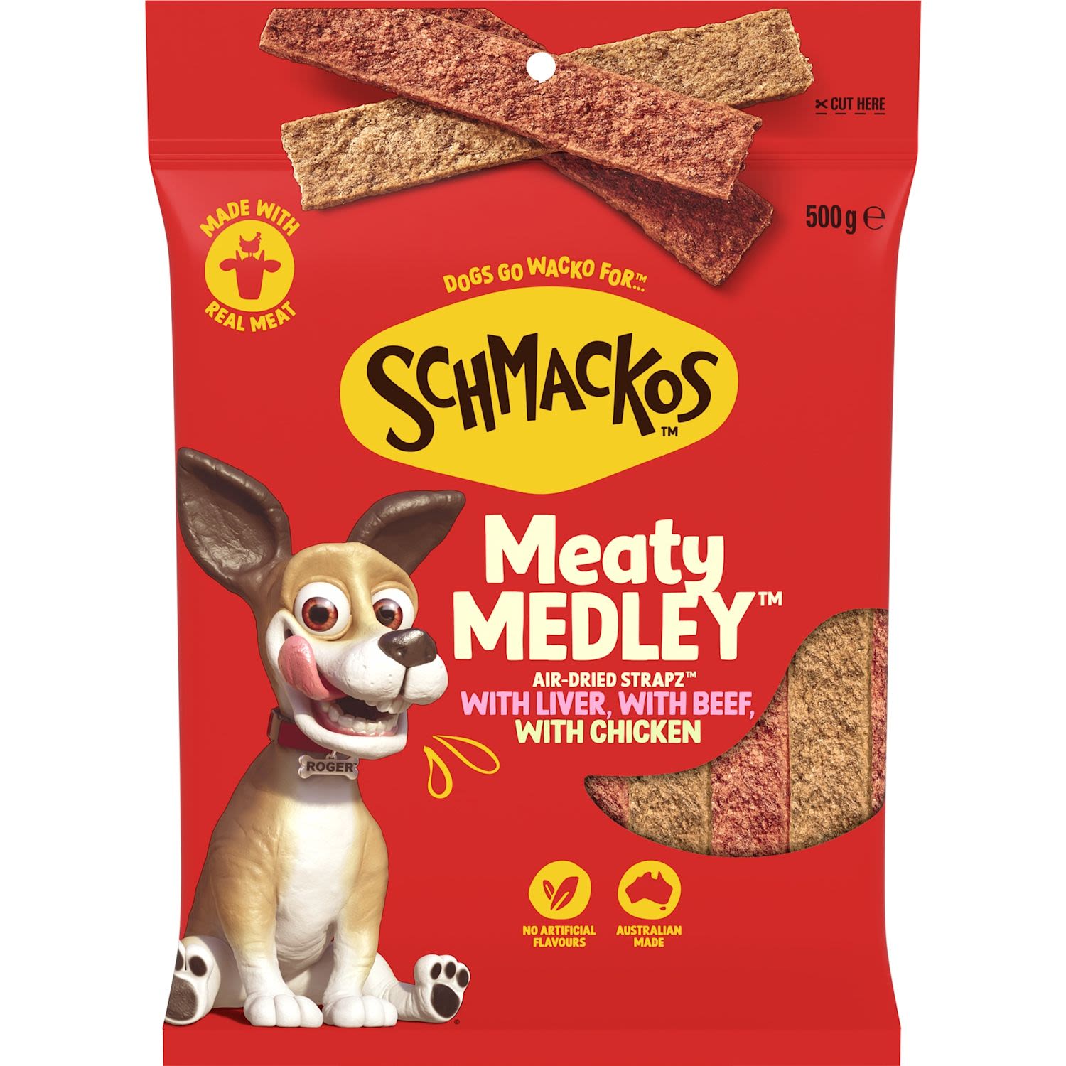 Schmackos Strapz Variety Pack Chicken Liver & Beef Dog Treats