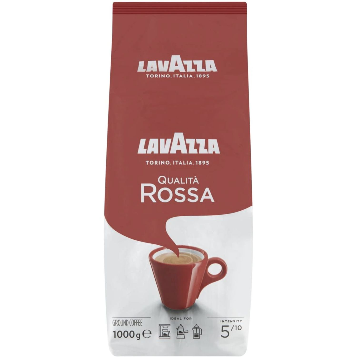 Lavazza Qualita Rossa Ground Coffee, 1 Kilogram