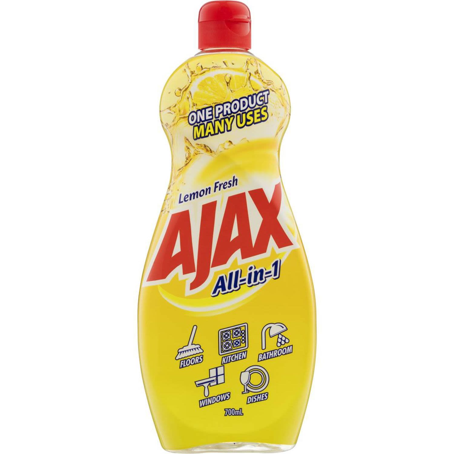Ajax All In 1 Household Cleaning Gel Lemon Fresh, 500 Millilitre