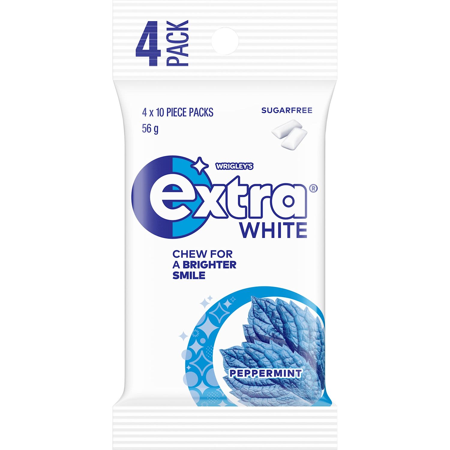 Extra White Peppermint Chewing Gum Sugar Free