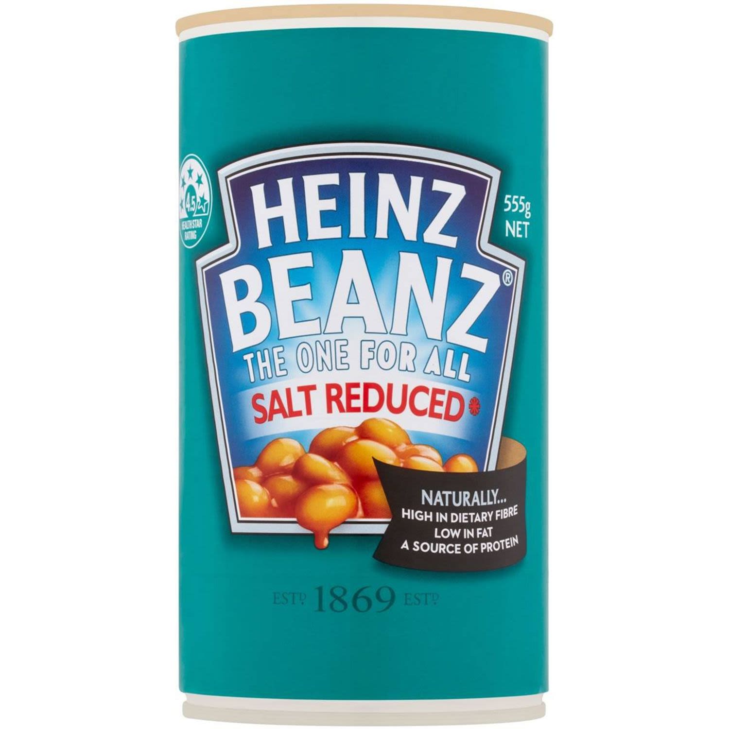 Heinz Baked Beans Reduced Salt, 555 Gram