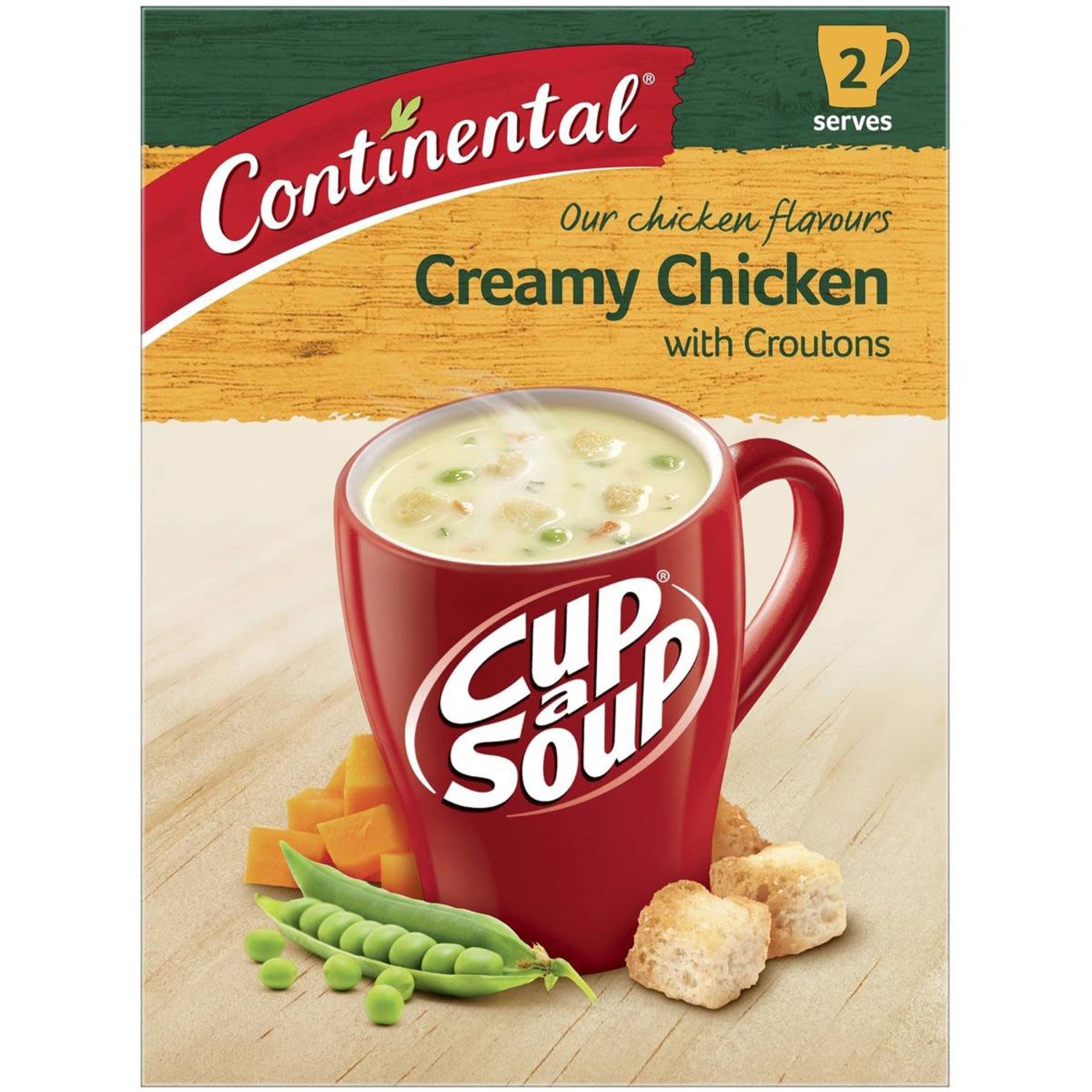 Continental Cup A Soup Creamy Chicken With Croutons, 2 Each