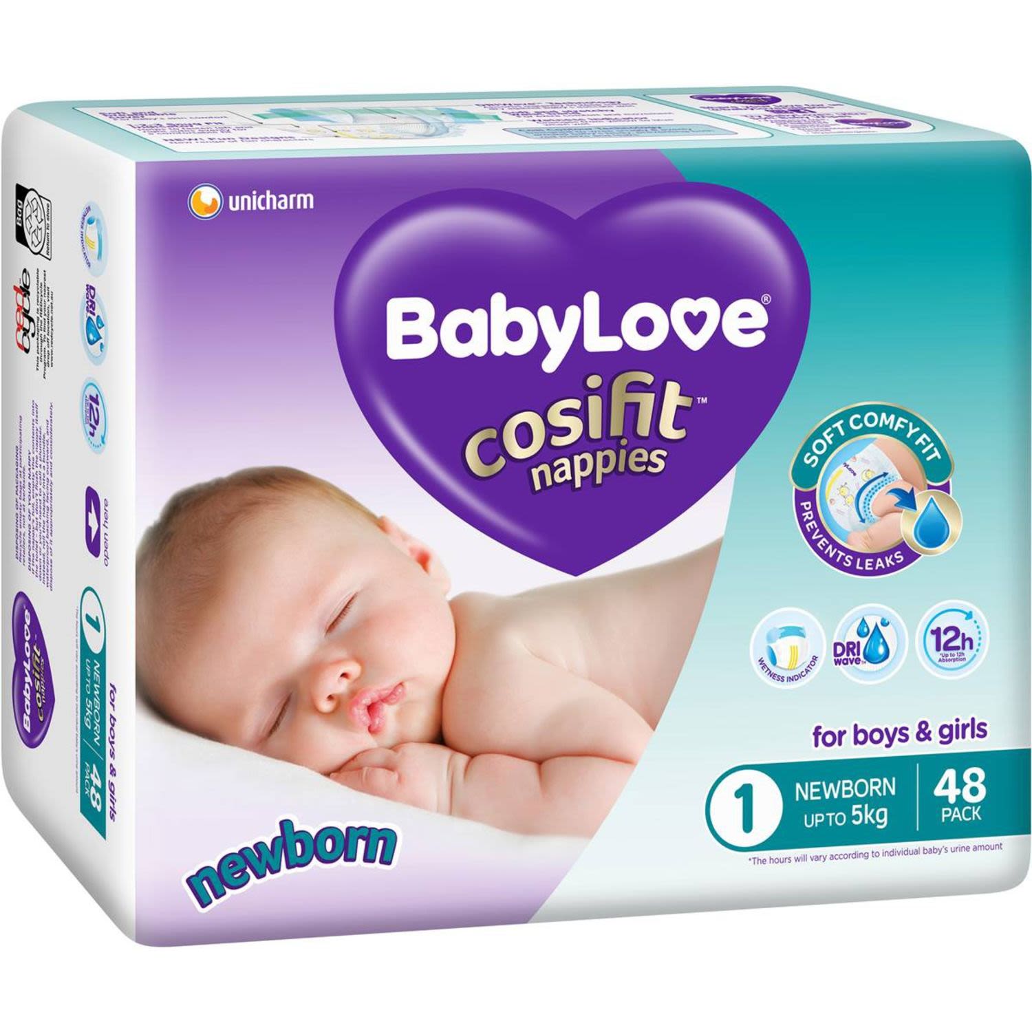 BabyLove Cosifit Bulk Nappies Newborn, 48 Each