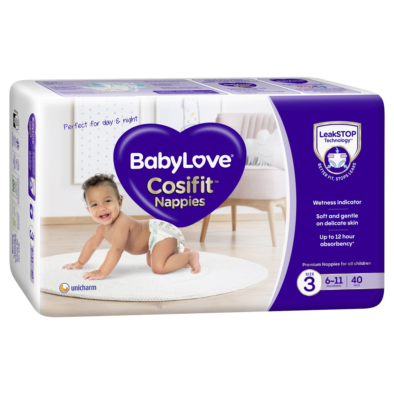 BabyLove Cosifit Bulk Nappies Crawler, 40 Each