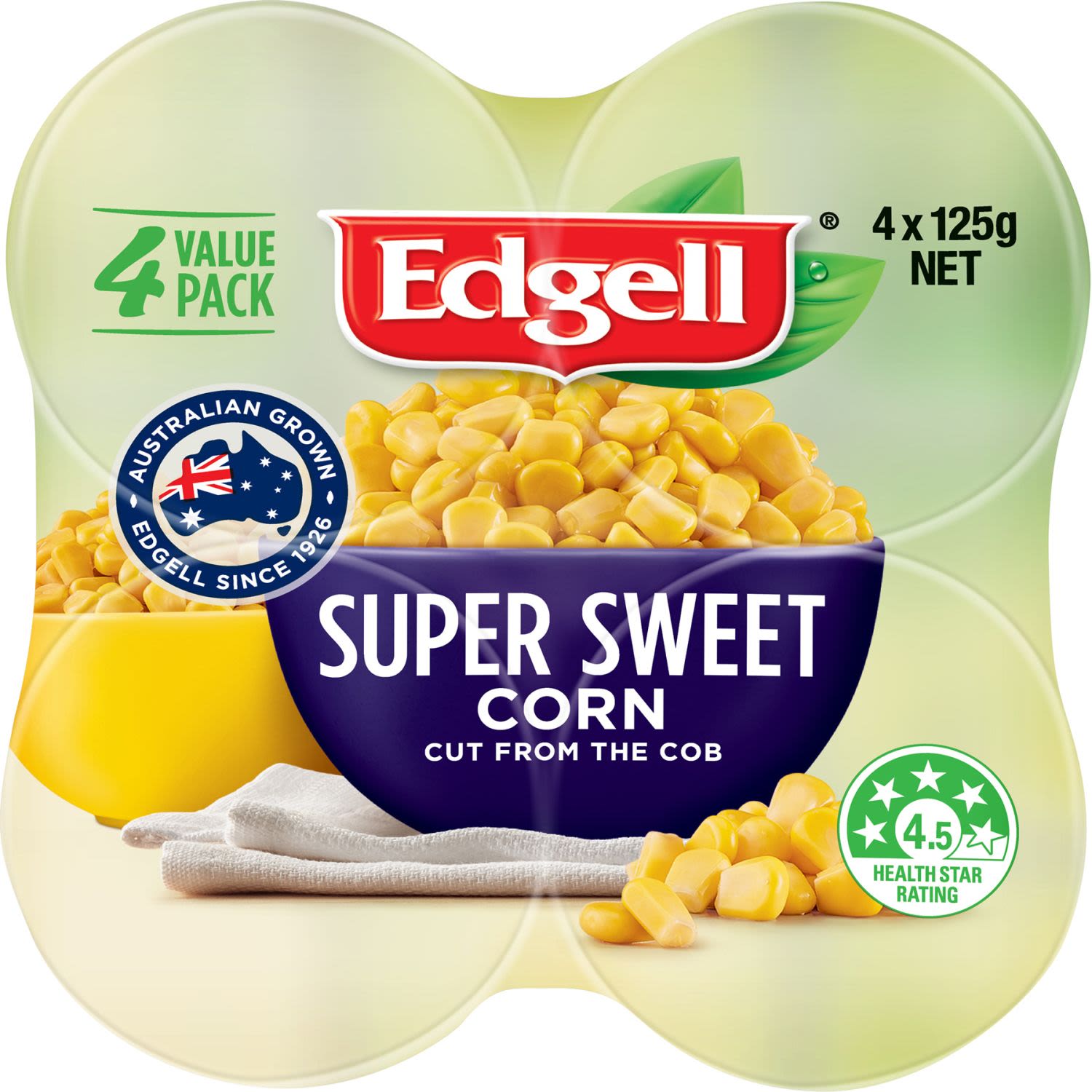 Edgell Corn Super Sweet, 4 Each